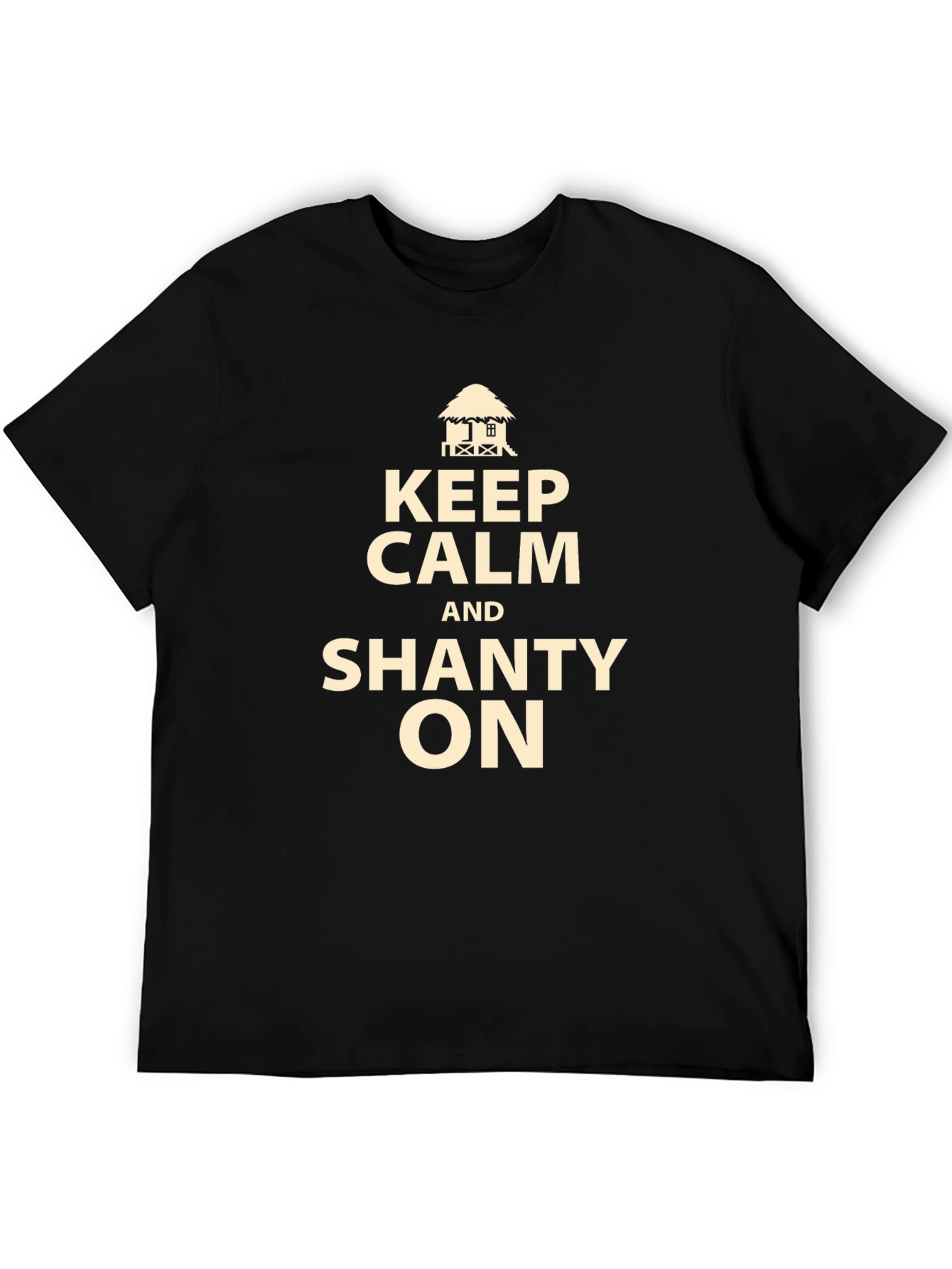 Keep Calm and Shanty On Black T-Shirt