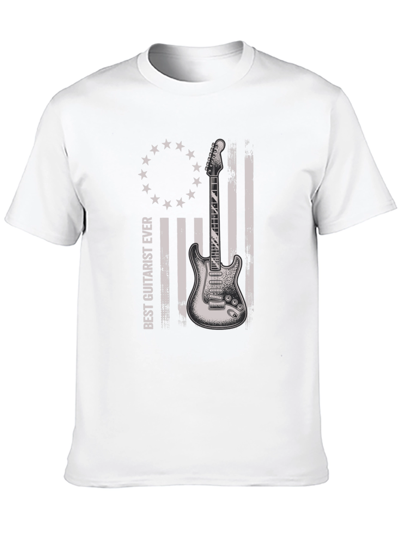 Best Guitarist Ever T-Shirt - American Flag Style Design