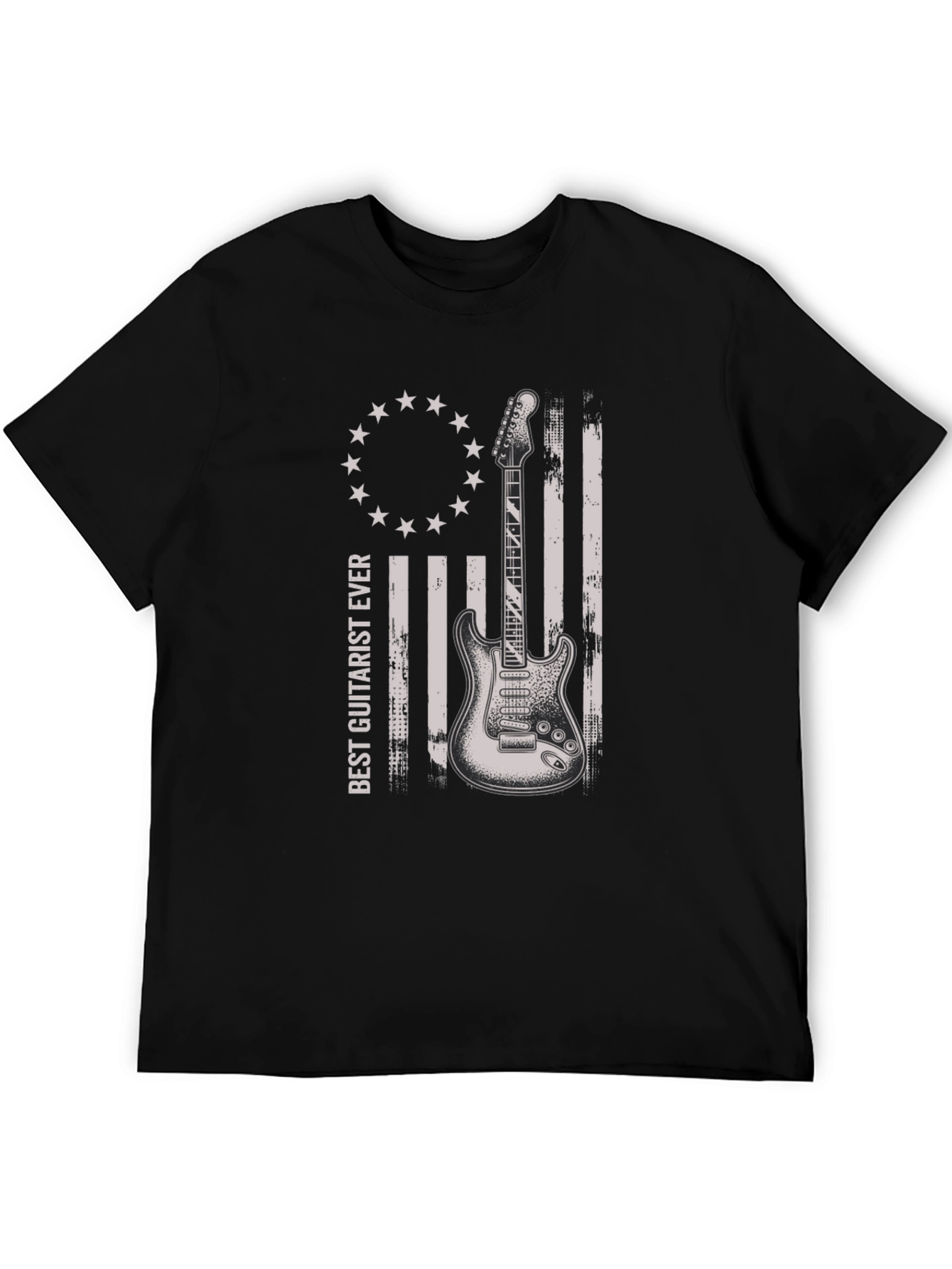 Best Guitarist Ever T-Shirt - American Flag Style Design