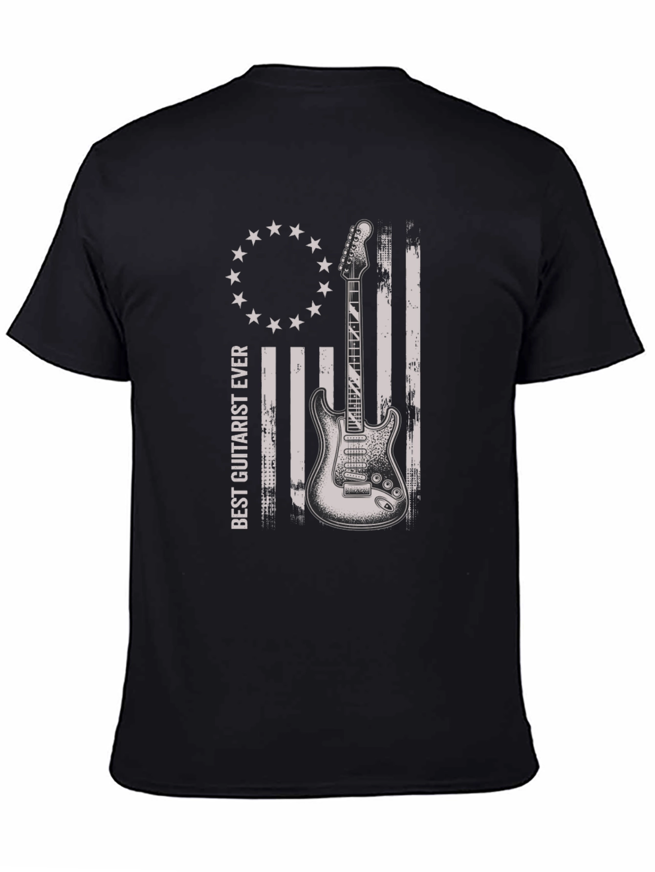 Best Guitarist Ever T-Shirt - American Flag Style Design