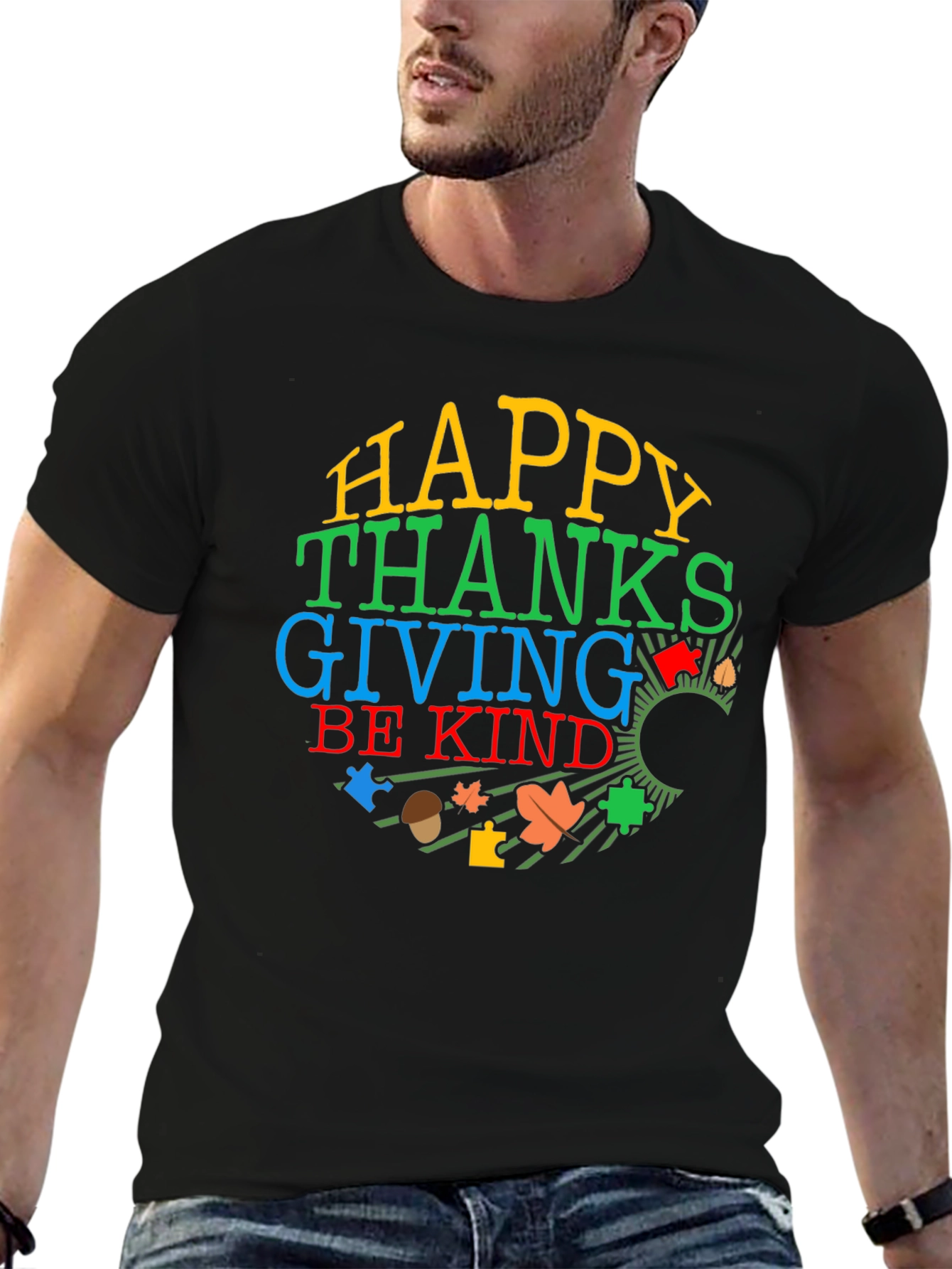 Happy Thanksgiving Autism Awareness Shirt