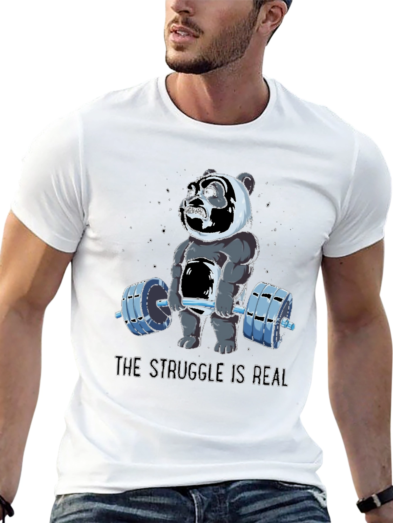 Struggle is Real Panda Gym T-Shirt
