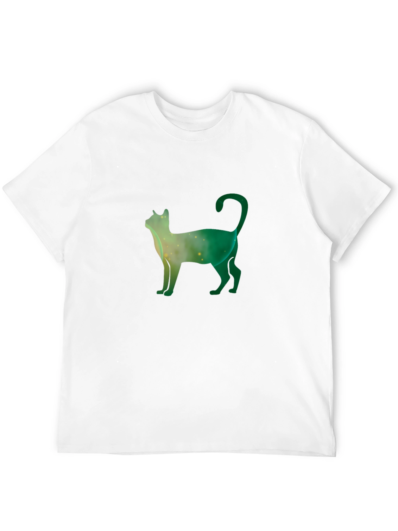 Galaxy Cat Tee - Stylish Black Cotton T-Shirt