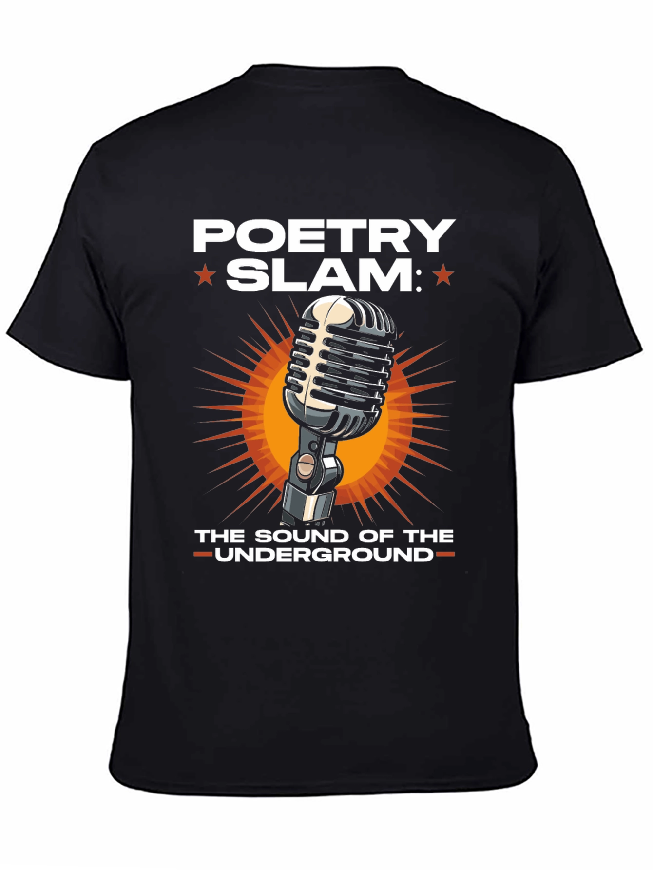 Poetry Slam T-Shirt: Underground Sound Microphone Tee