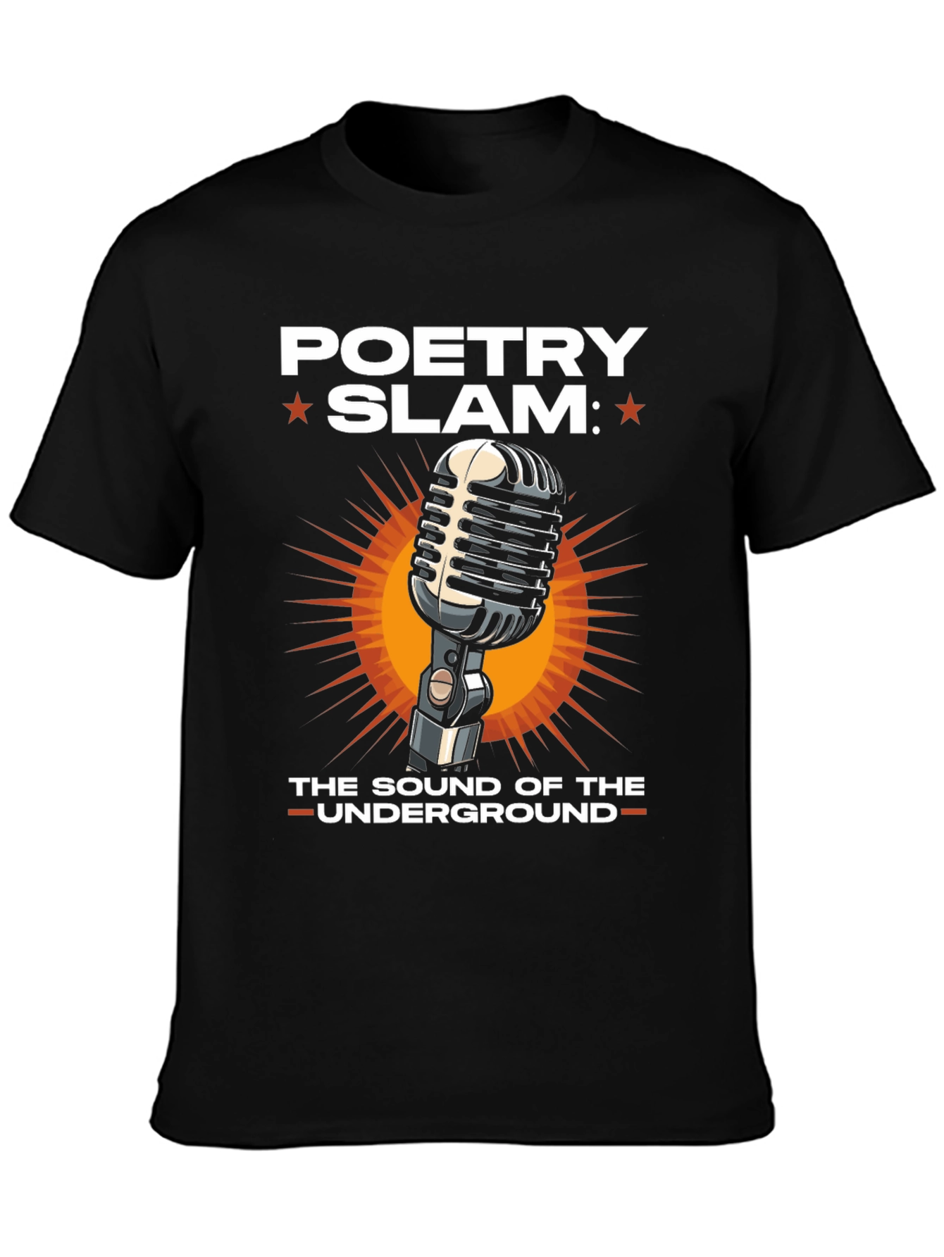 Poetry Slam T-Shirt: Underground Sound Microphone Tee