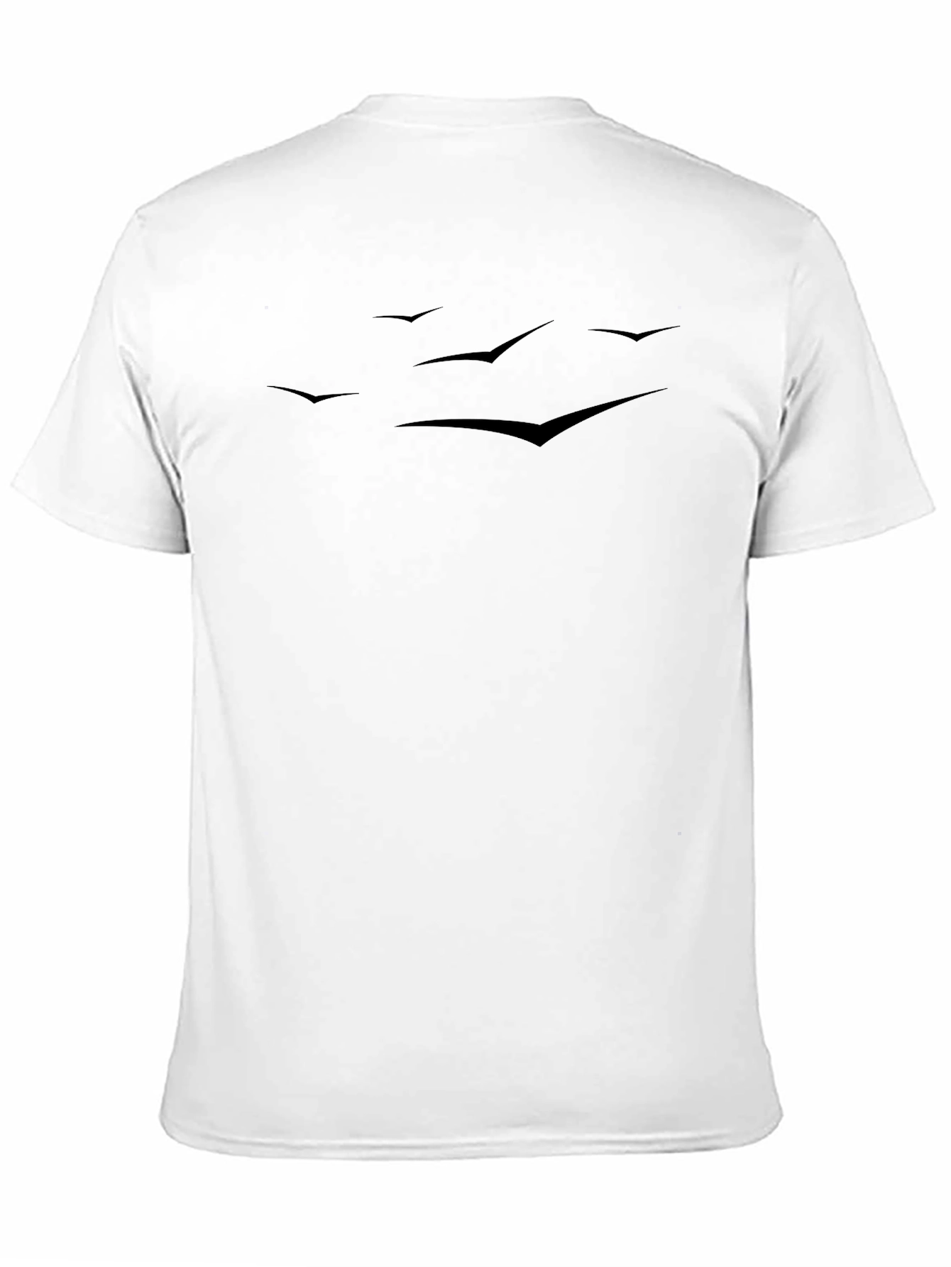Mens Black T-Shirt with Flying Bird Graphic