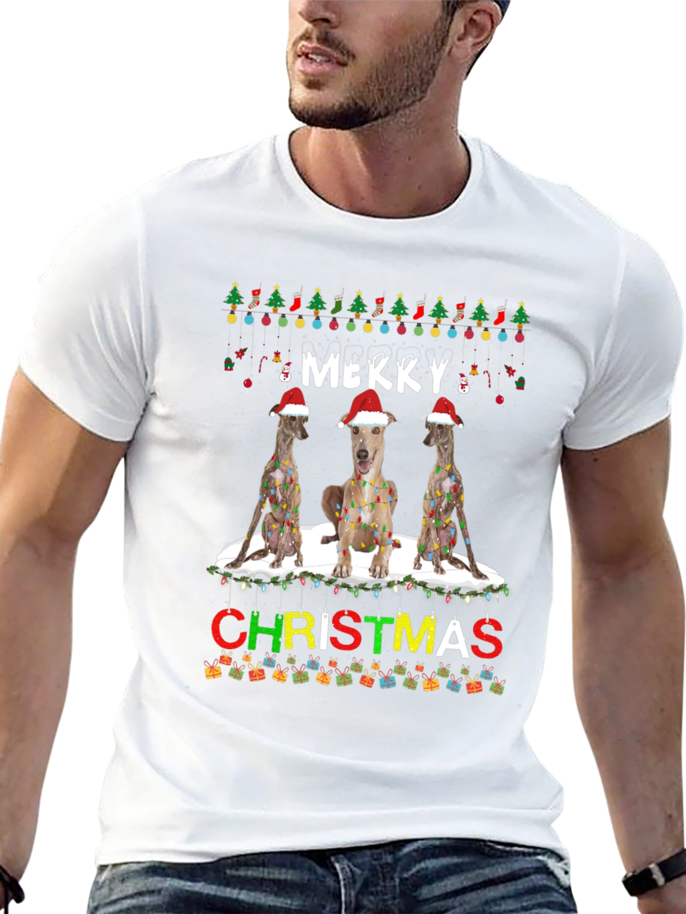 Merry Christmas Dog Breed T-Shirt