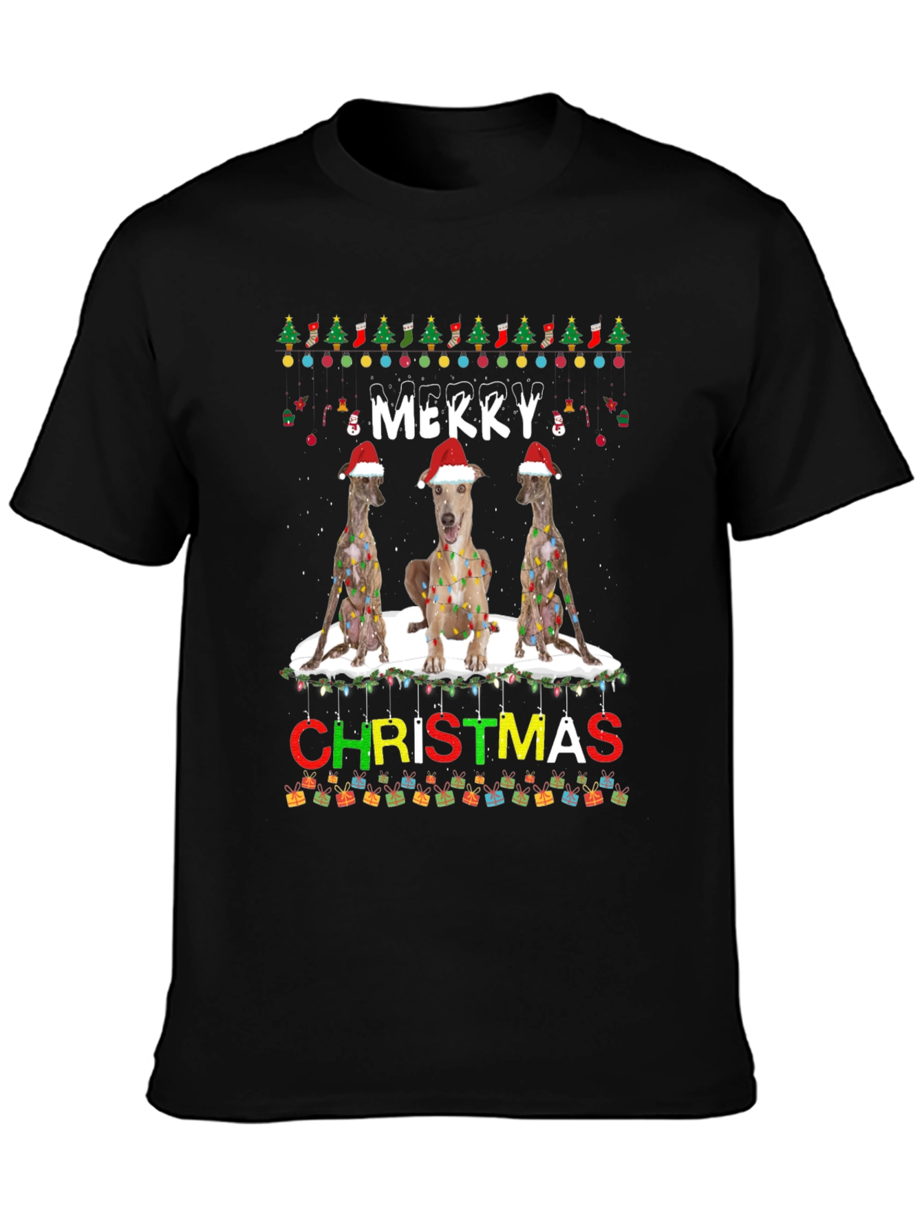 Merry Christmas Dog Breed T-Shirt