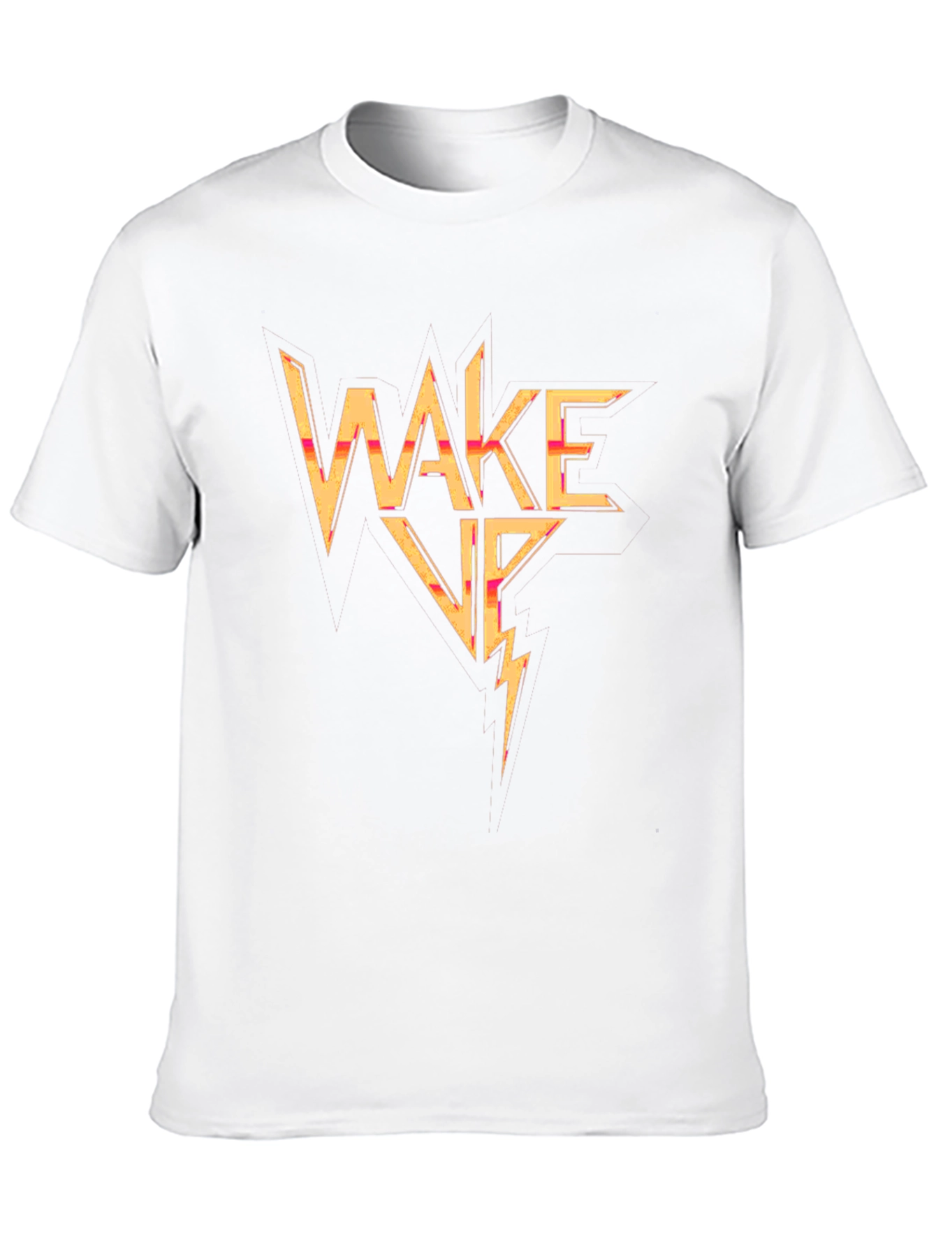Wake Up Lightning Bolt Graphic Tee - Black