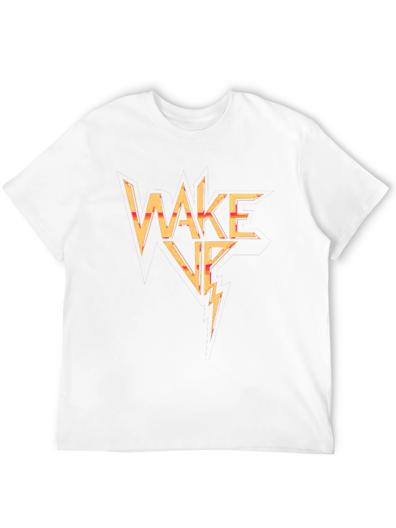 Wake Up Lightning Bolt Graphic Tee - Black