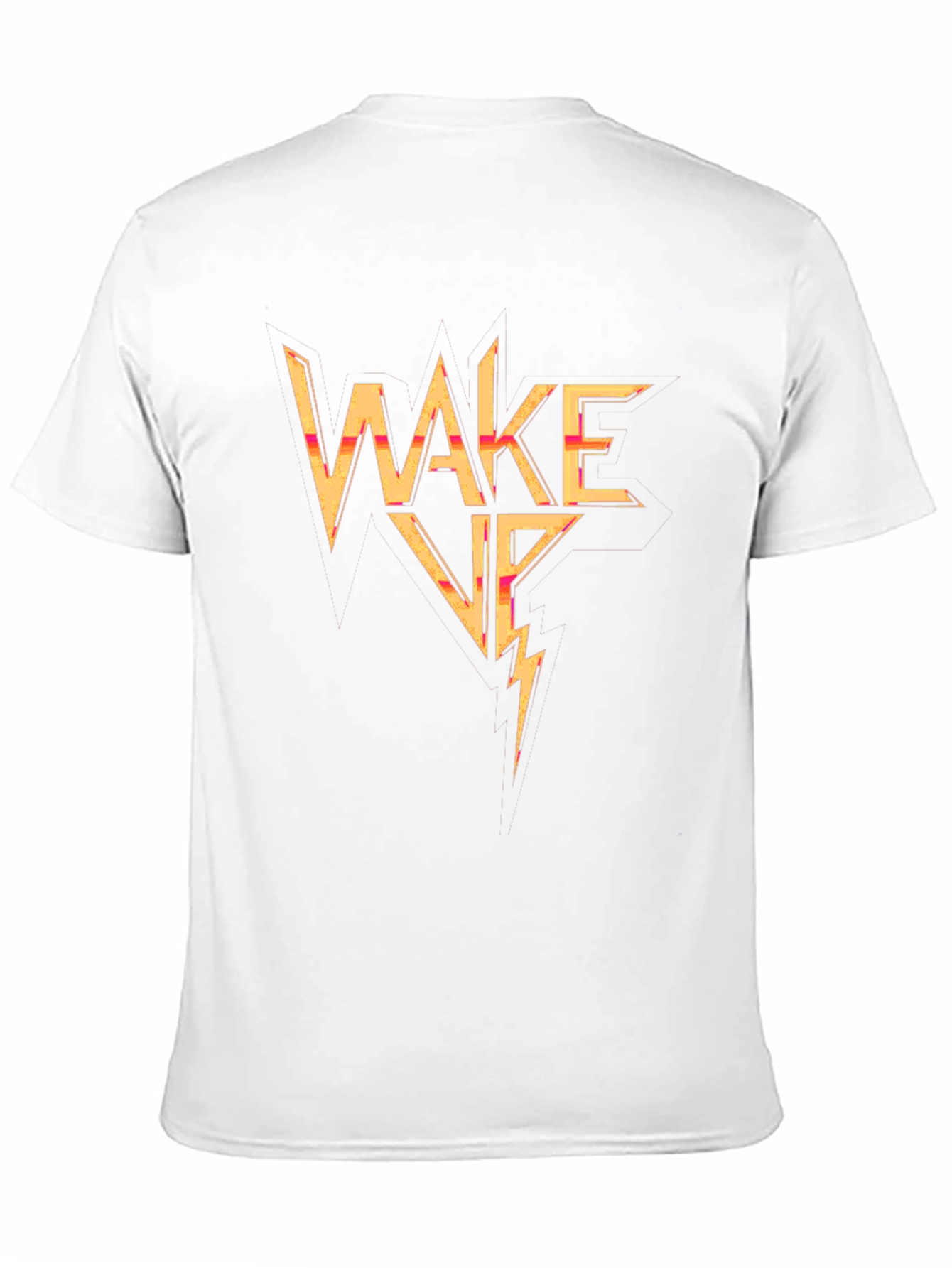 Wake Up Lightning Bolt Graphic Tee - Black