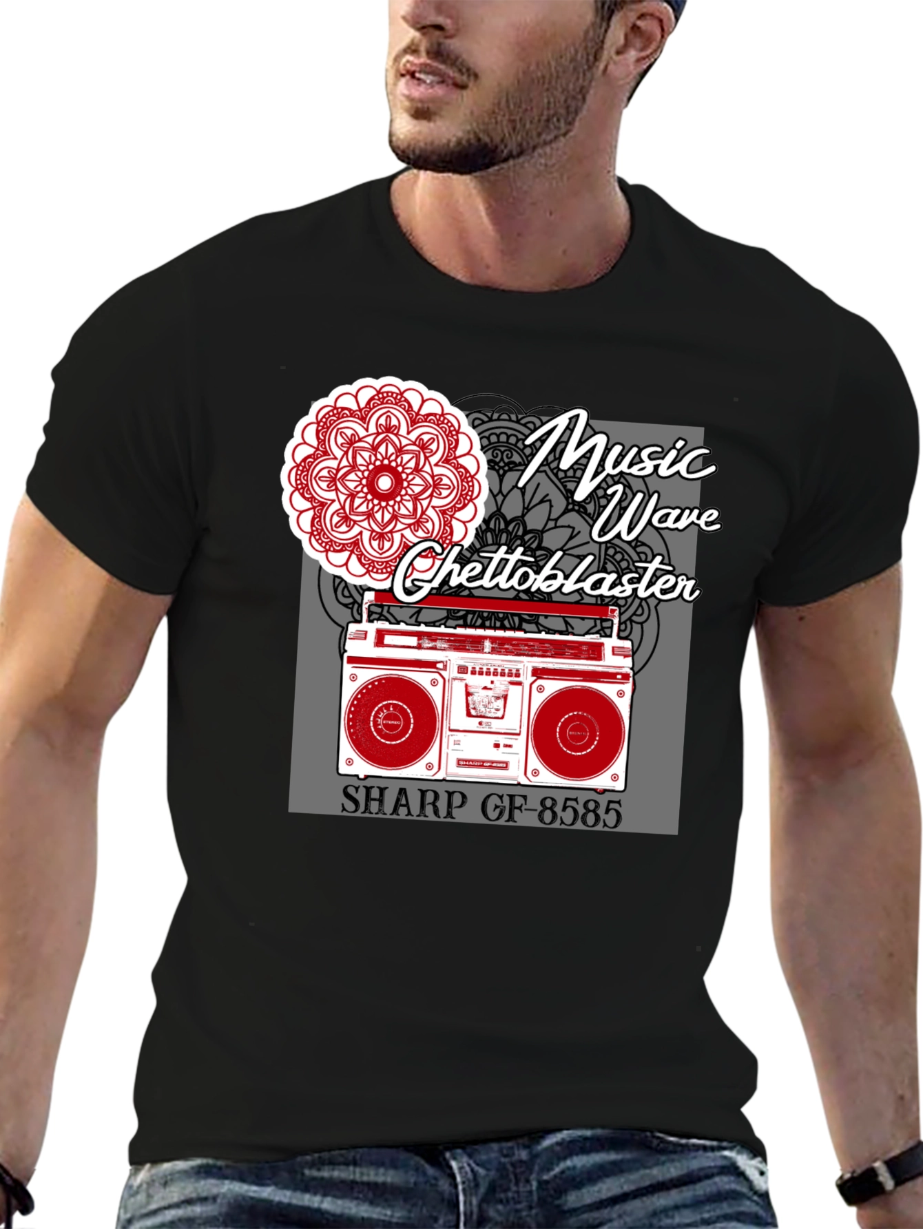 Music Wave Ghetto Blaster Graphic Tee