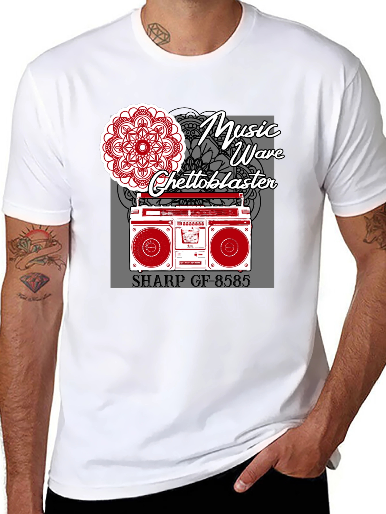 Music Wave Ghetto Blaster Graphic Tee