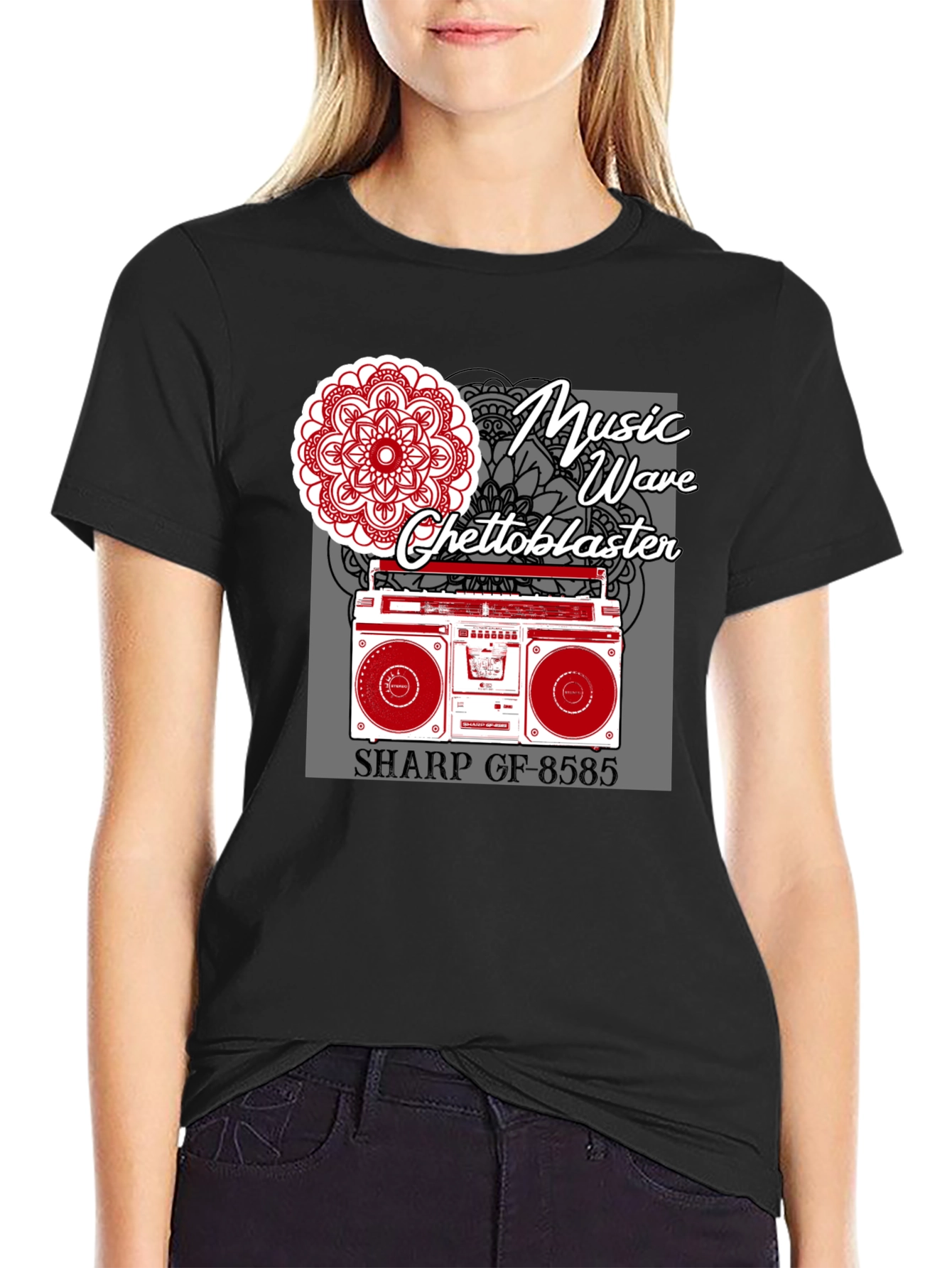 Music Wave Ghetto Blaster Graphic Tee