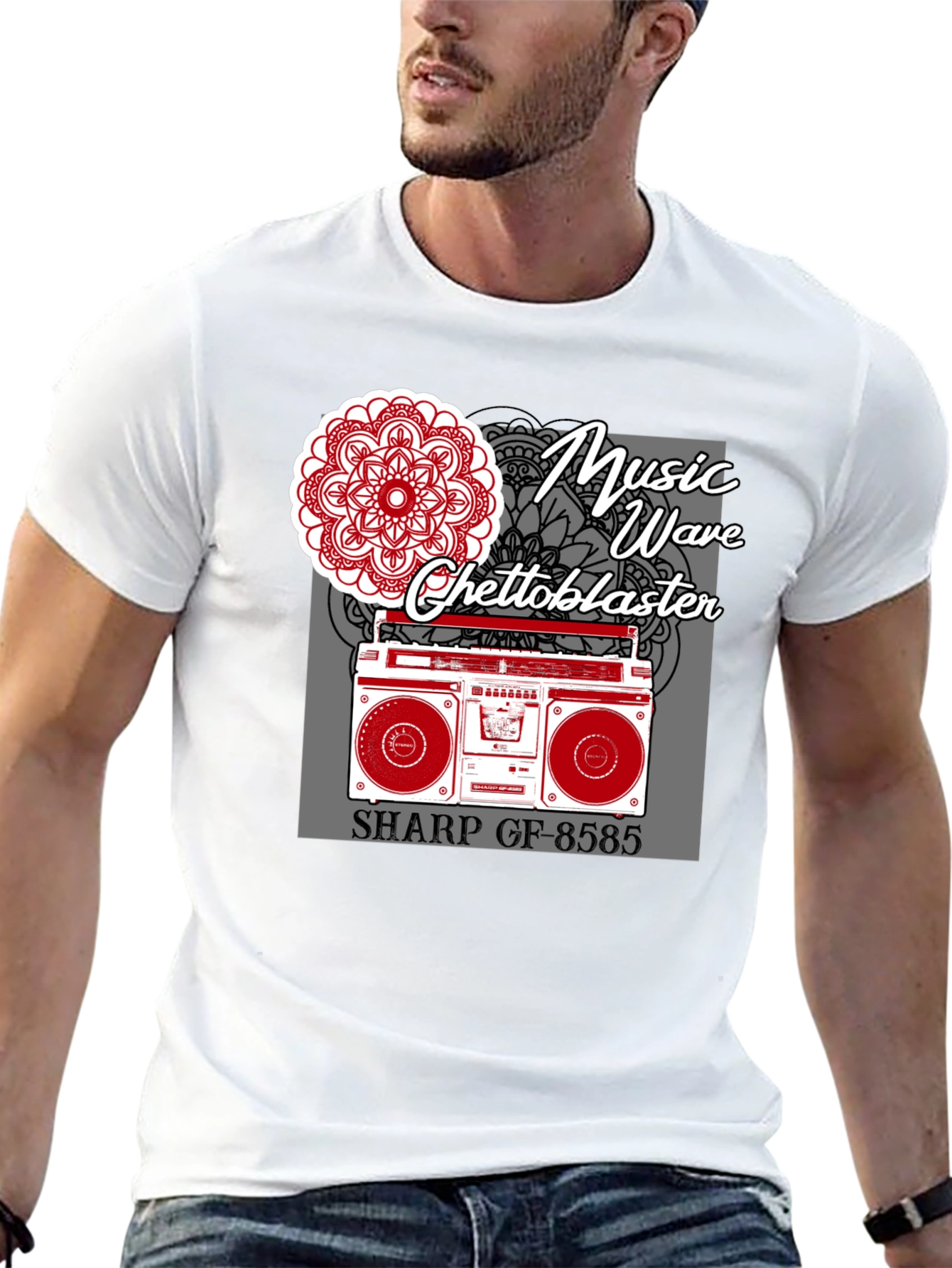 Music Wave Ghetto Blaster Graphic Tee