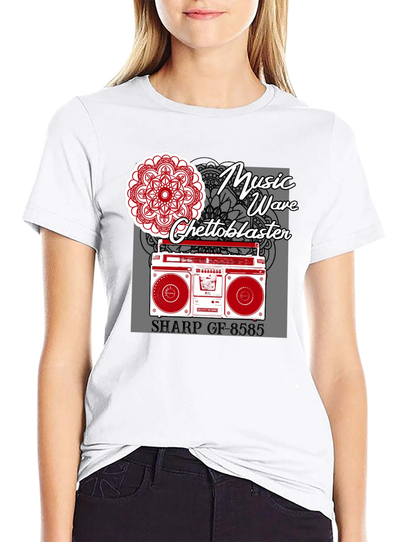 Music Wave Ghetto Blaster Graphic Tee