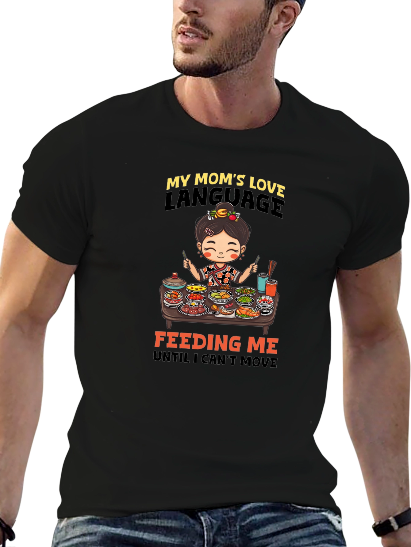 Moms Love Language T-Shirt - Cute Foodie Tee