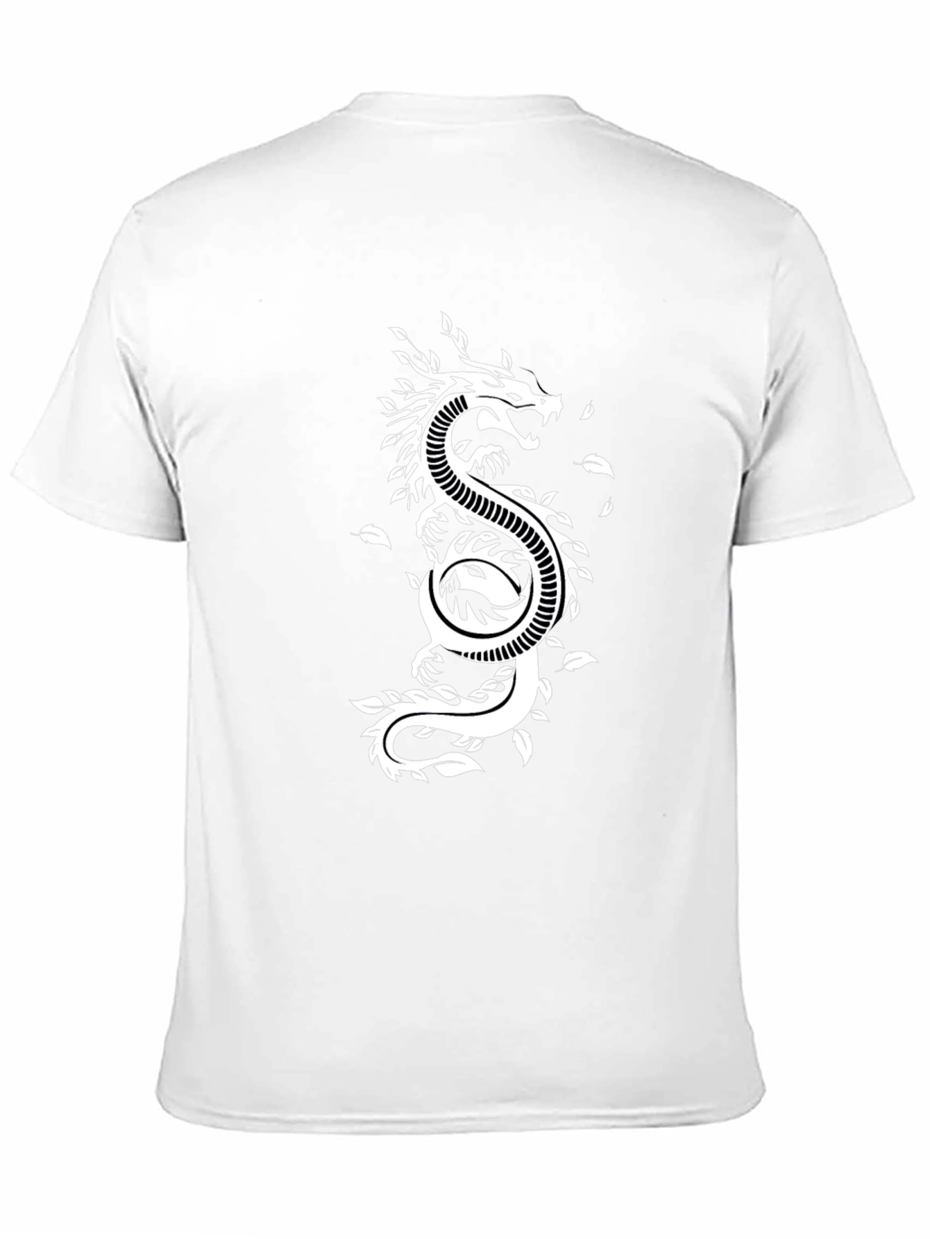 Dragon Yin Yang Graphic Tee - Black Cotton Blend