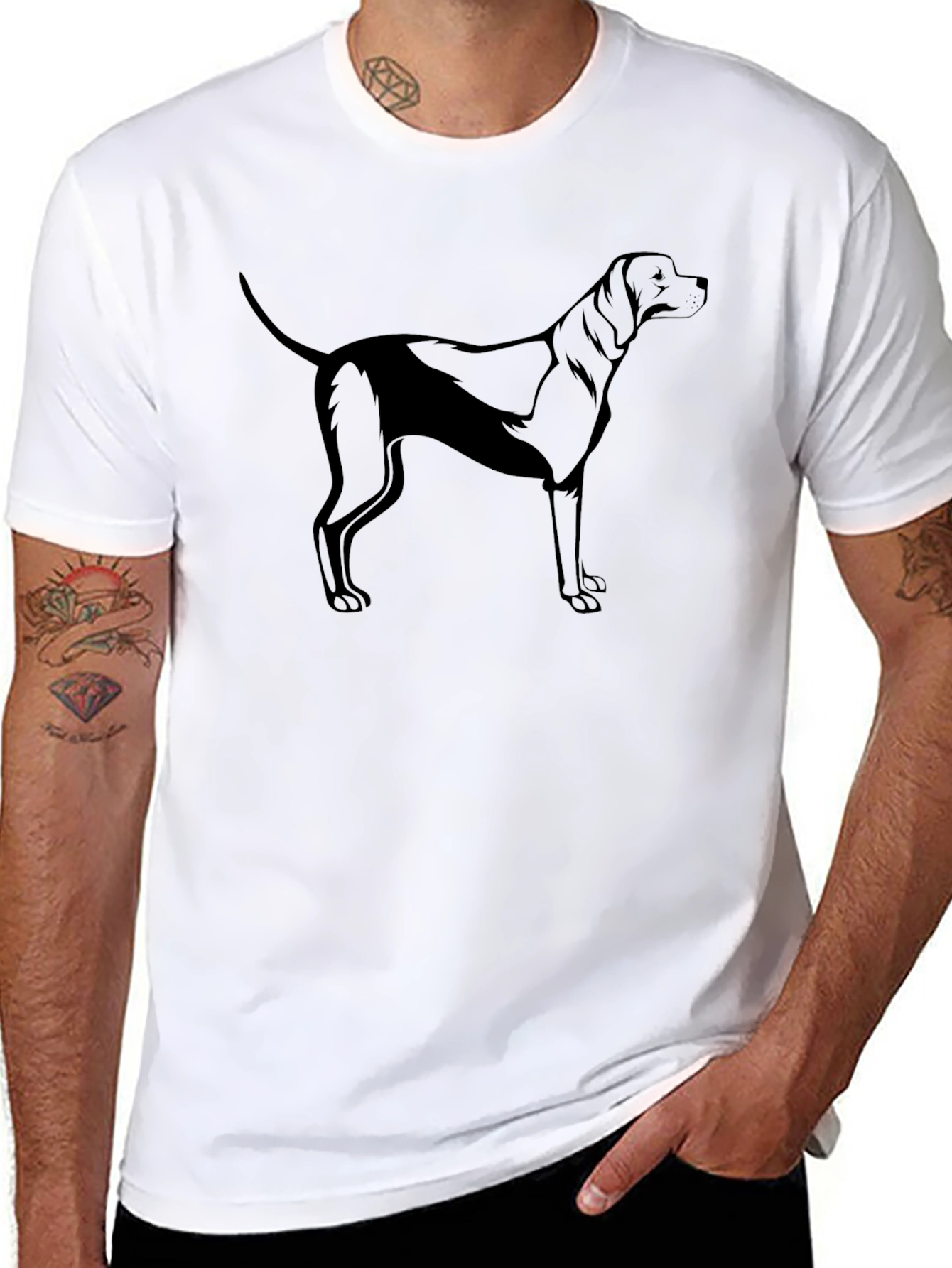Black Dog Graphic Tee - Mens Casual Shirt