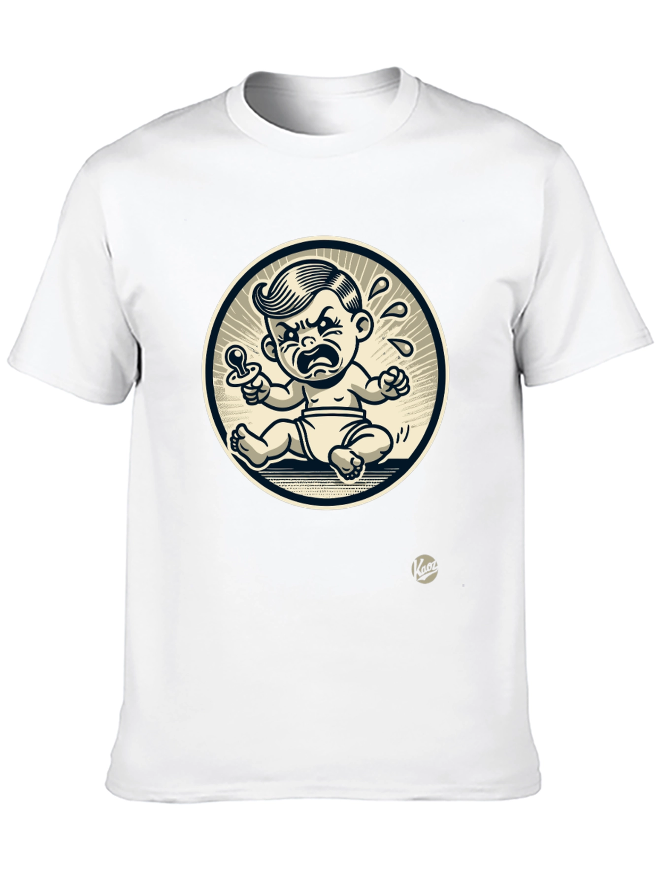 Grumpy Baby Graphic Tee - Black Cotton T-Shirt