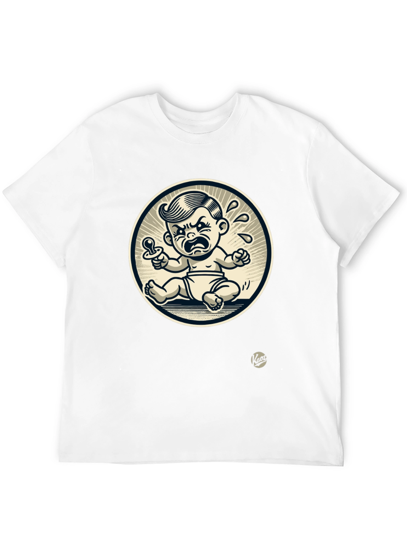 Grumpy Baby Graphic Tee - Black Cotton T-Shirt