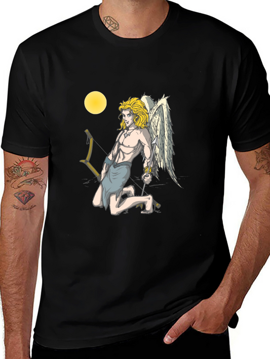 Cupid Graphic Tee - Black Cotton T-Shirt