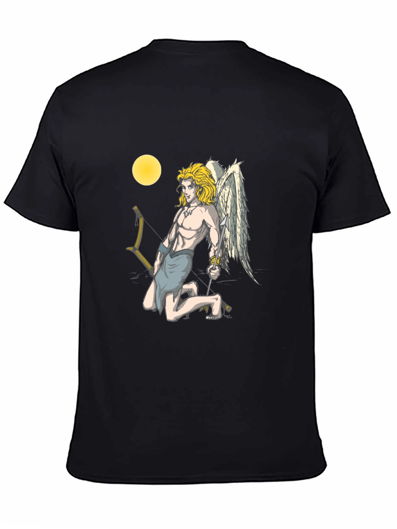 Cupid Graphic Tee - Black Cotton T-Shirt