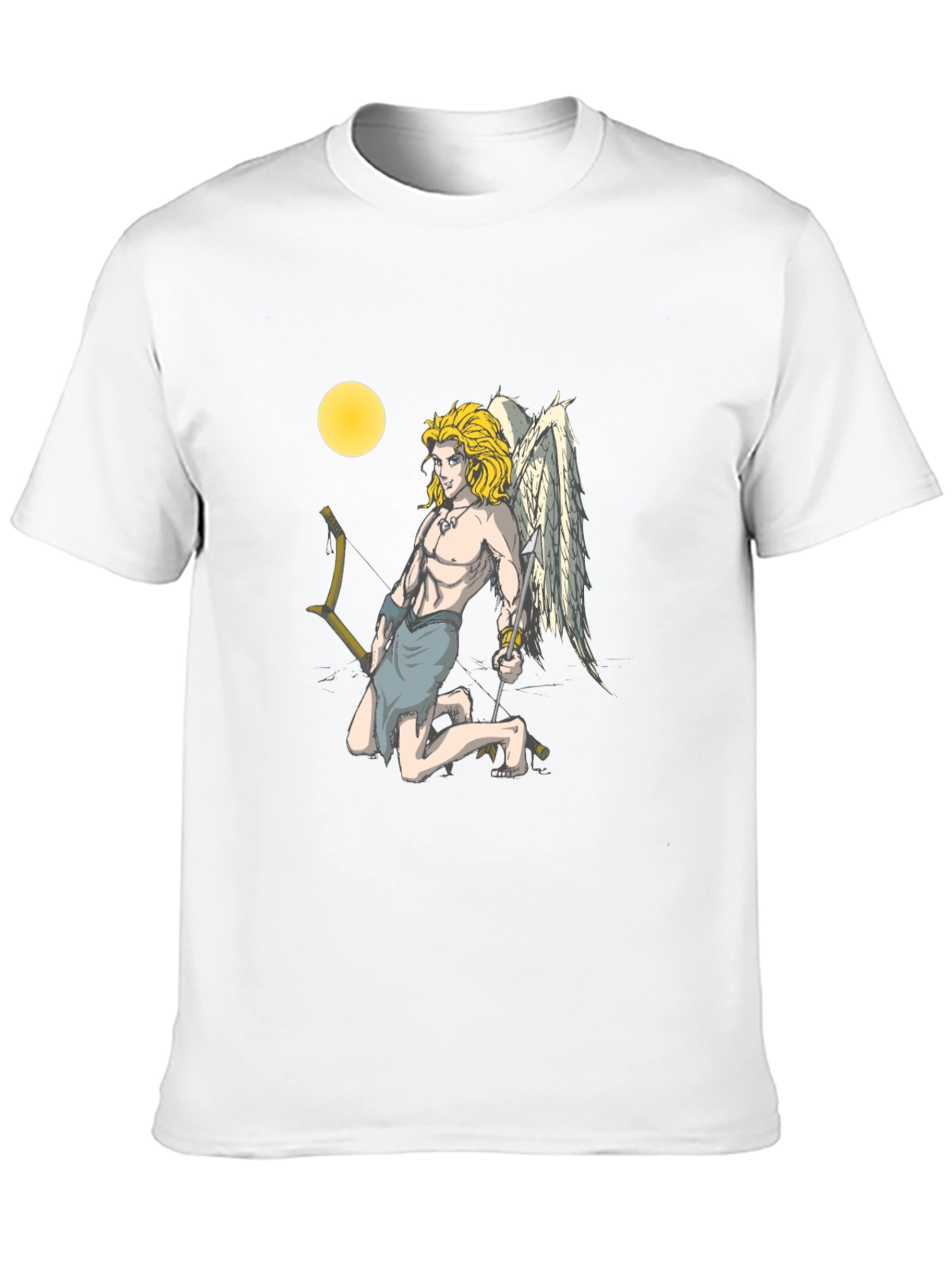 Cupid Graphic Tee - Black Cotton T-Shirt