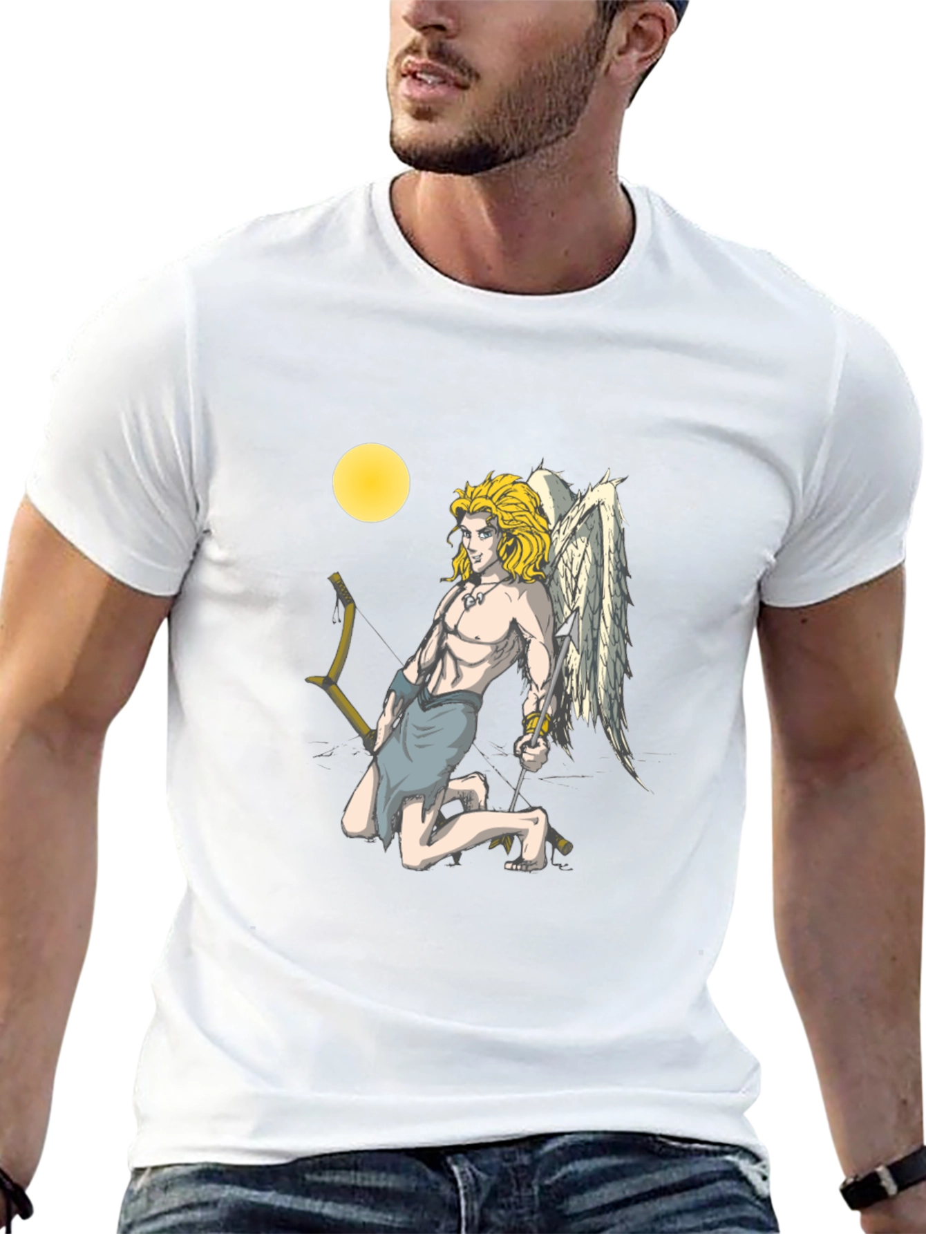 Cupid Graphic Tee - Black Cotton T-Shirt