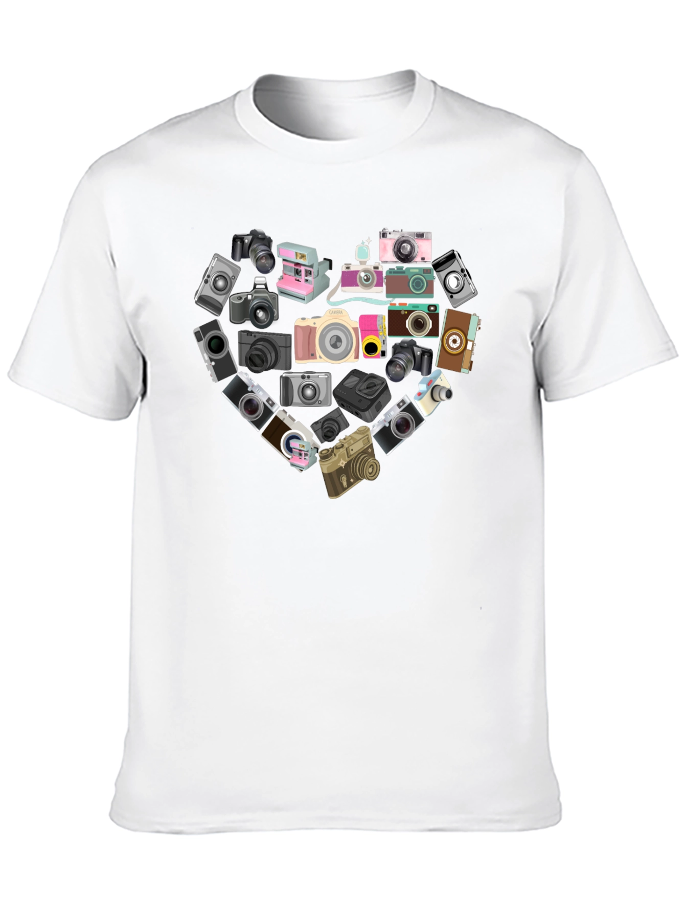 Camera Heart Graphic Tee - Photography Lover T-Shirt