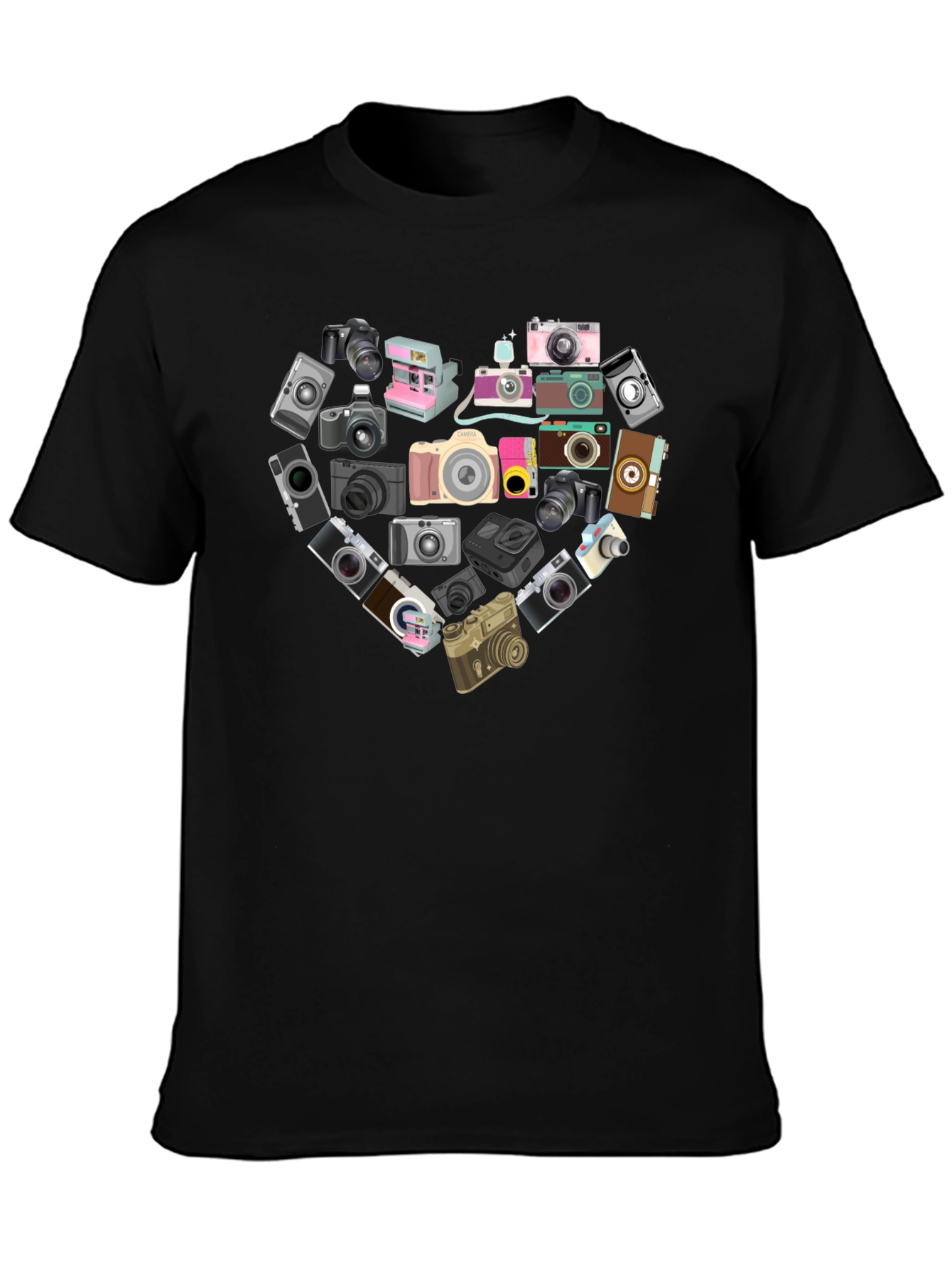 Camera Heart Graphic Tee - Photography Lover T-Shirt