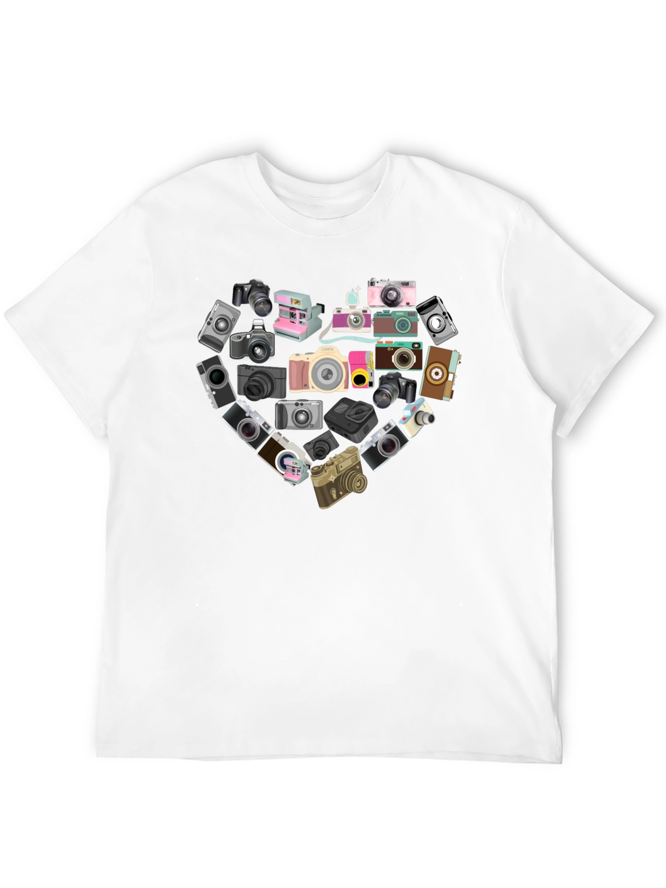 Camera Heart Graphic Tee - Photography Lover T-Shirt