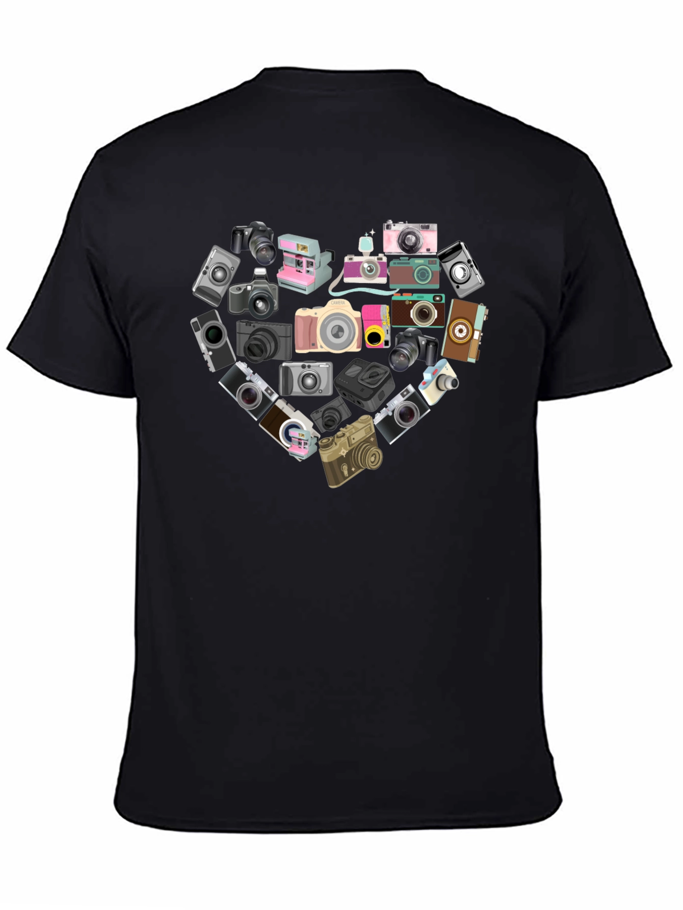 Camera Heart Graphic Tee - Photography Lover T-Shirt