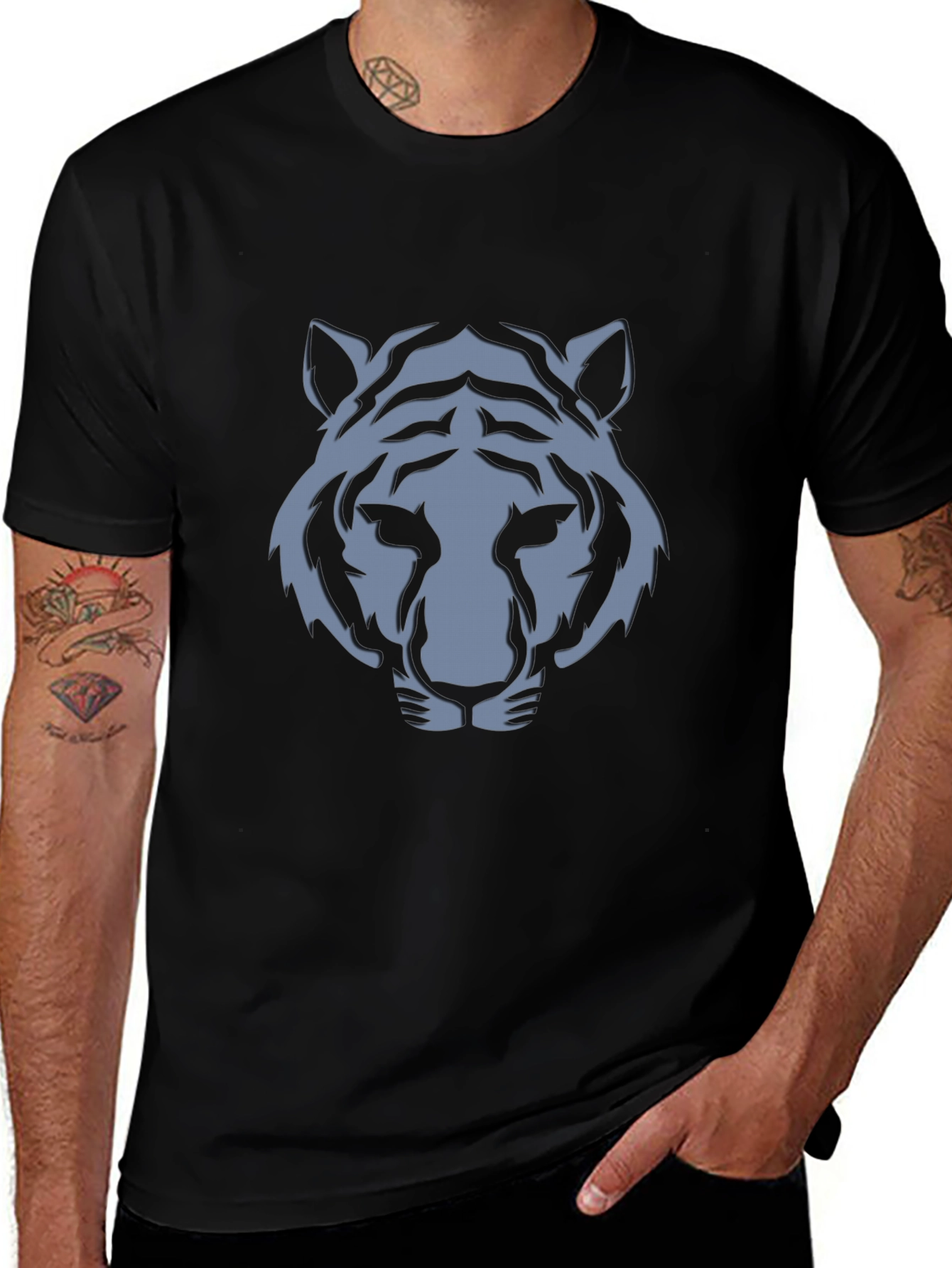 Tiger Graphic Black T-Shirt - Stylish Mens Fashion