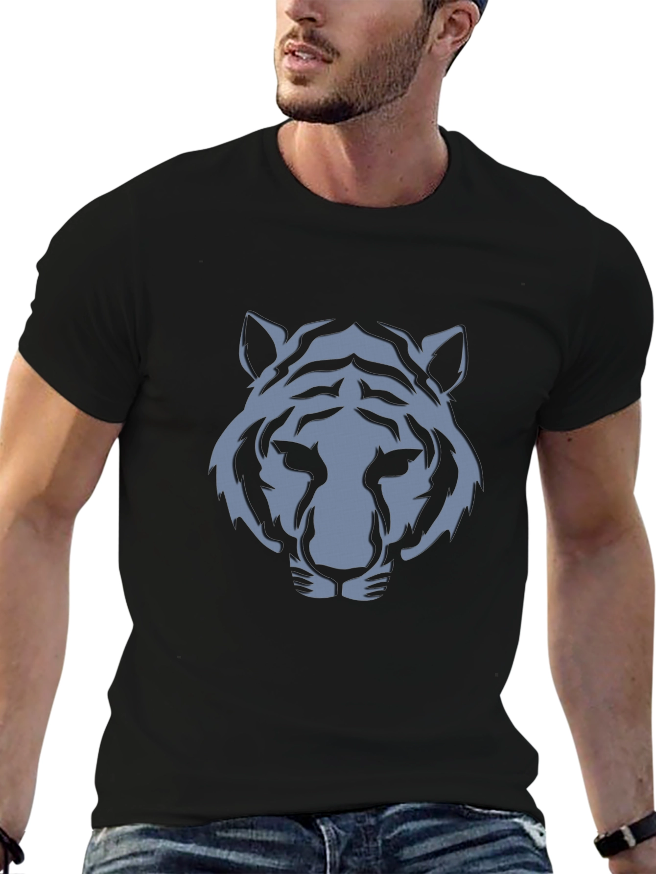 Tiger Graphic Black T-Shirt - Stylish Mens Fashion