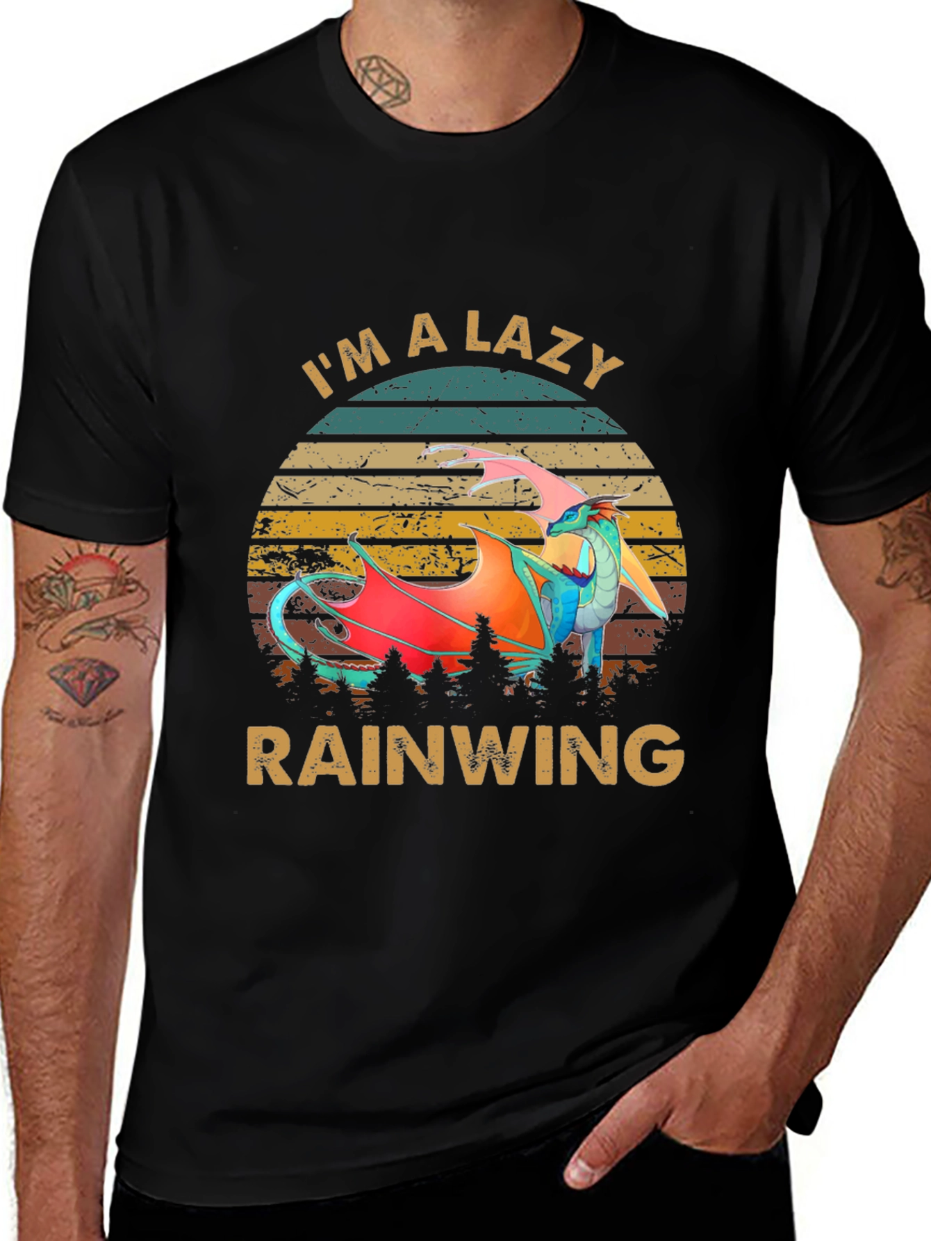 Lazy Rainwing Graphic Tee - Dragon Lover Shirt