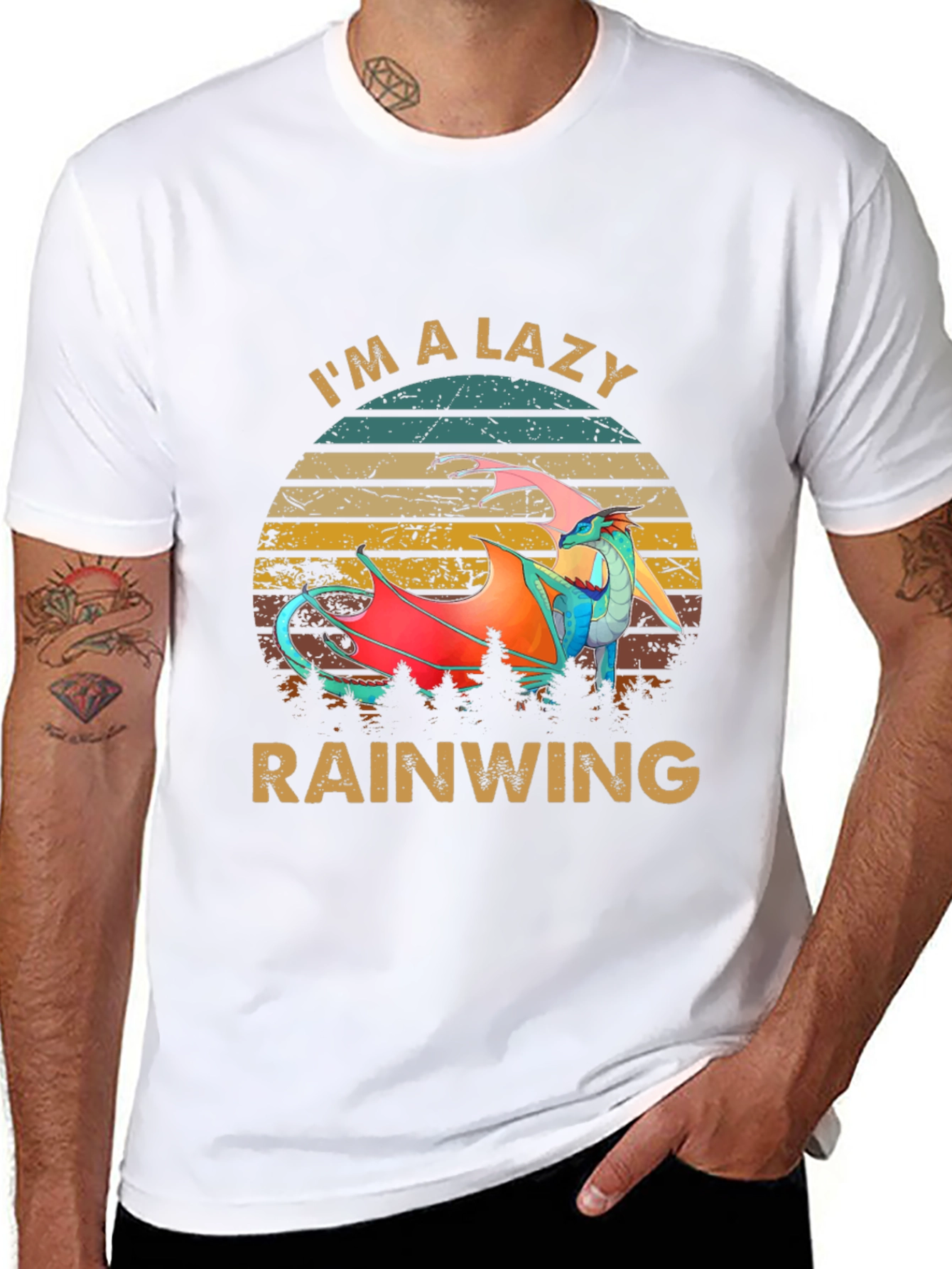 Lazy Rainwing Graphic Tee - Dragon Lover Shirt