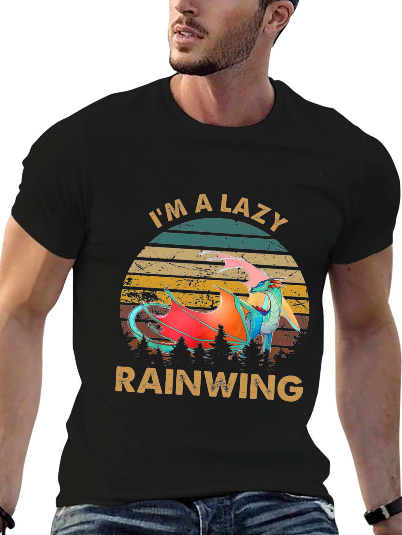 Lazy Rainwing Graphic Tee - Dragon Lover Shirt
