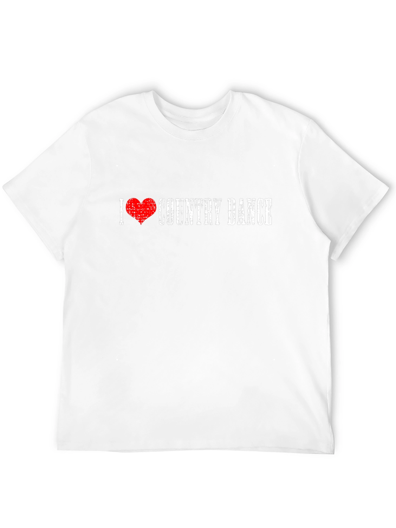 I Love Country Dance Graphic Tee Shirt - Black