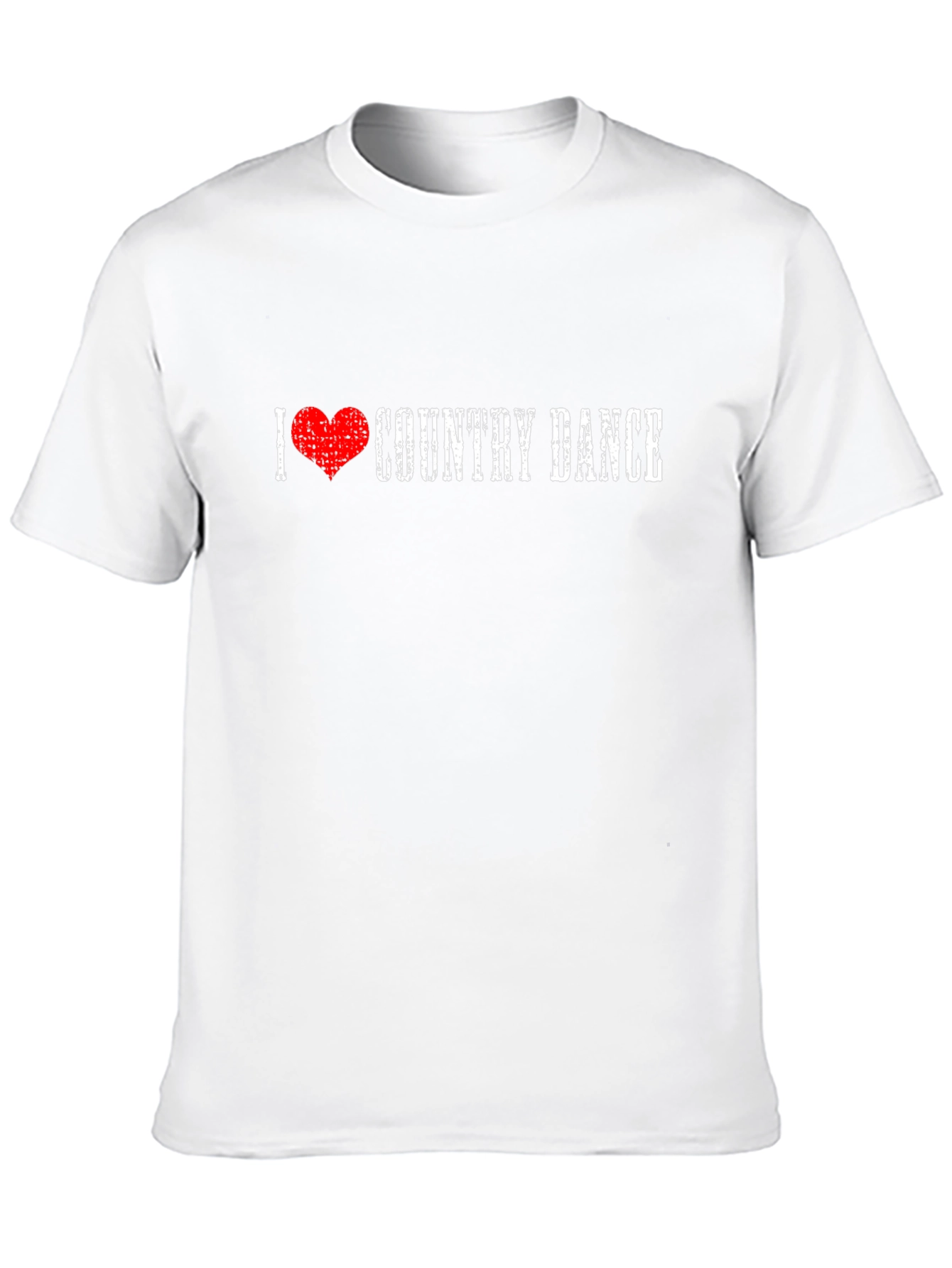 I Love Country Dance Graphic Tee Shirt - Black