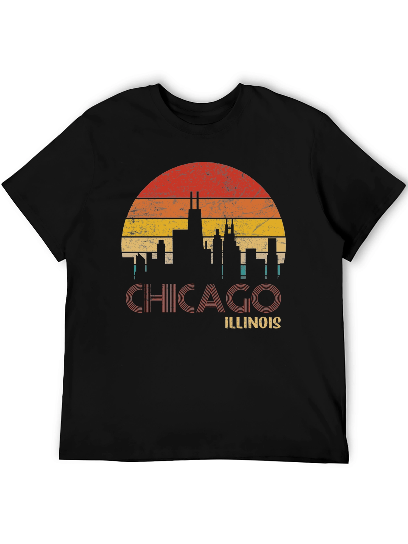 Chicago Illinois Retro Graphic T-Shirt