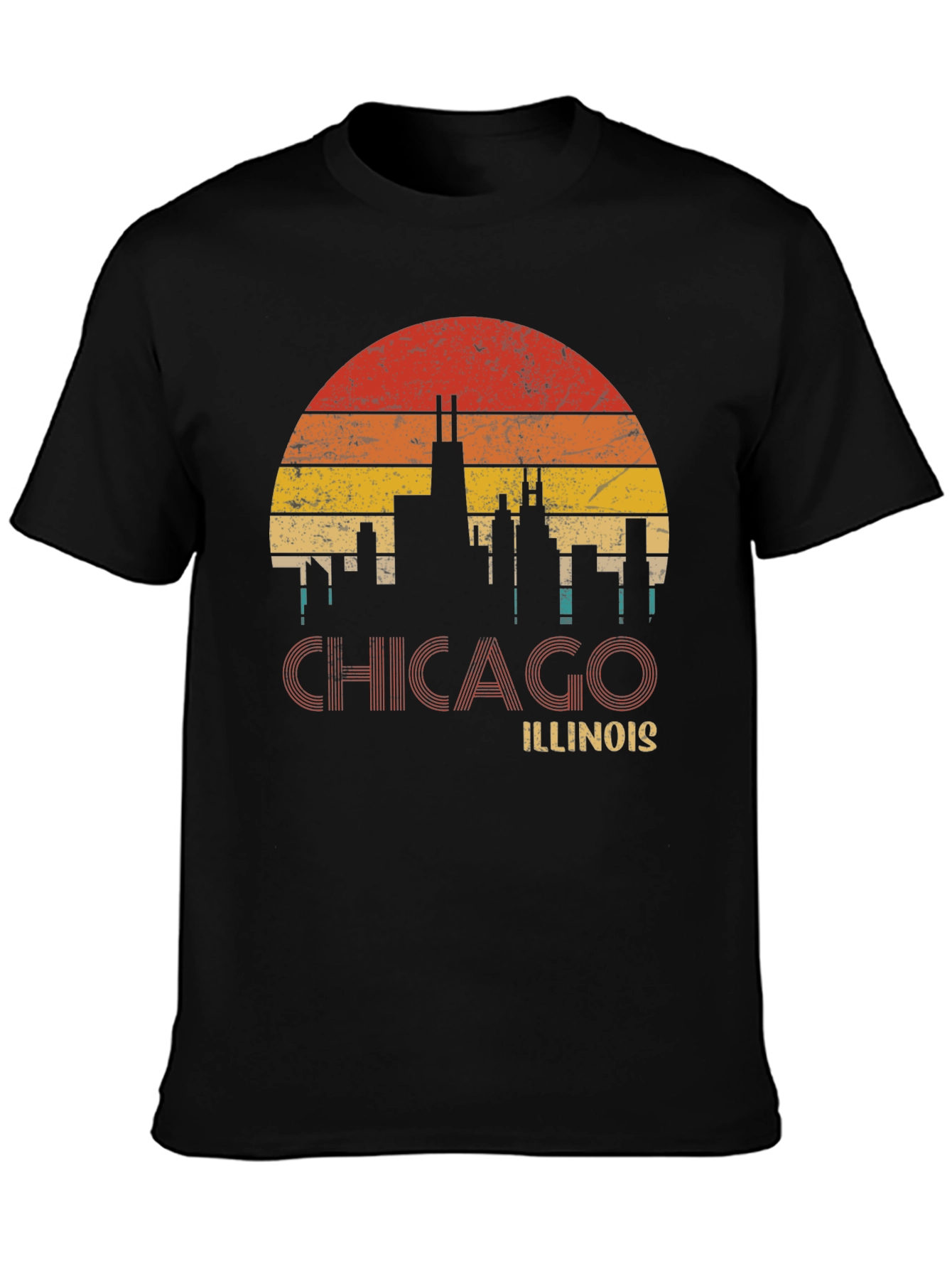 Chicago Illinois Retro Graphic T-Shirt