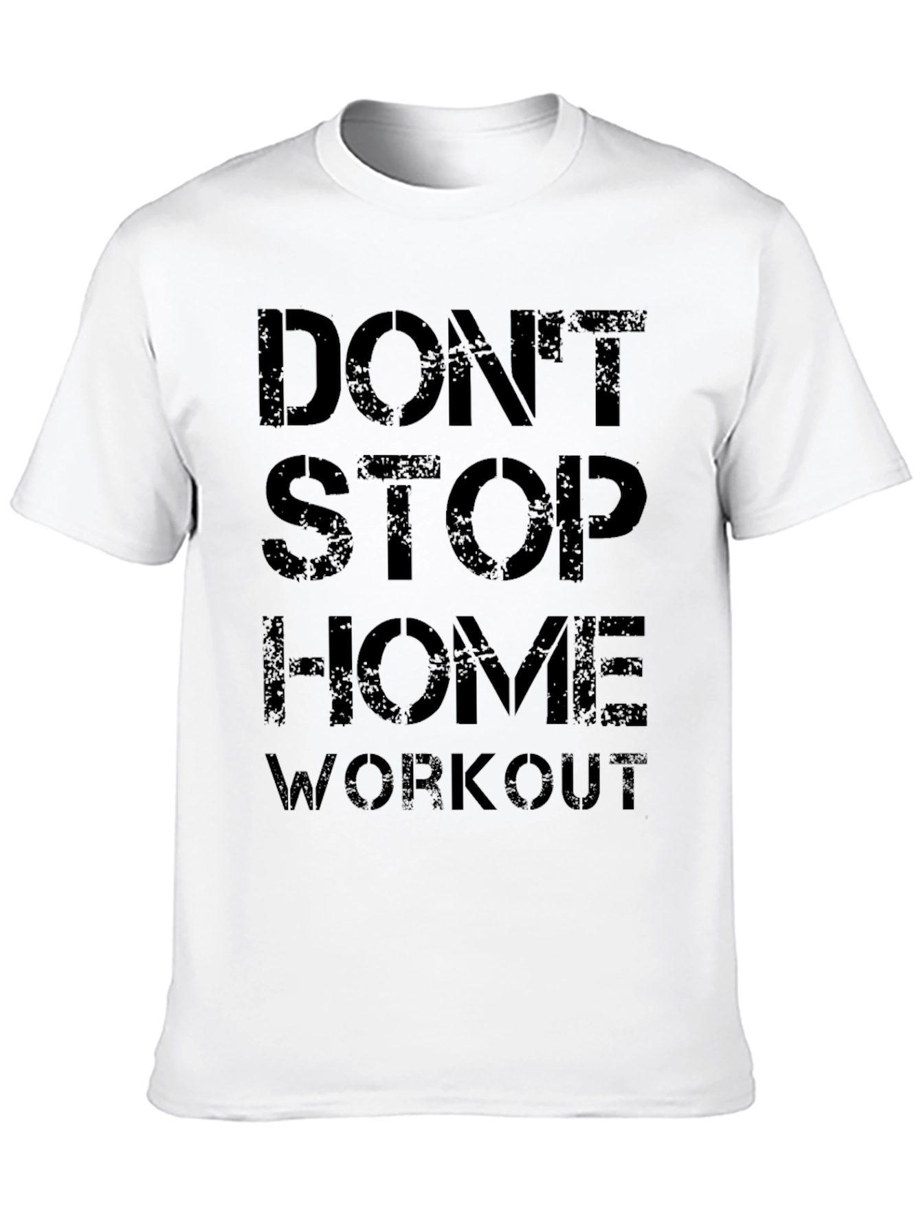 Mens Black Dont Stop Home Workout T-Shirt