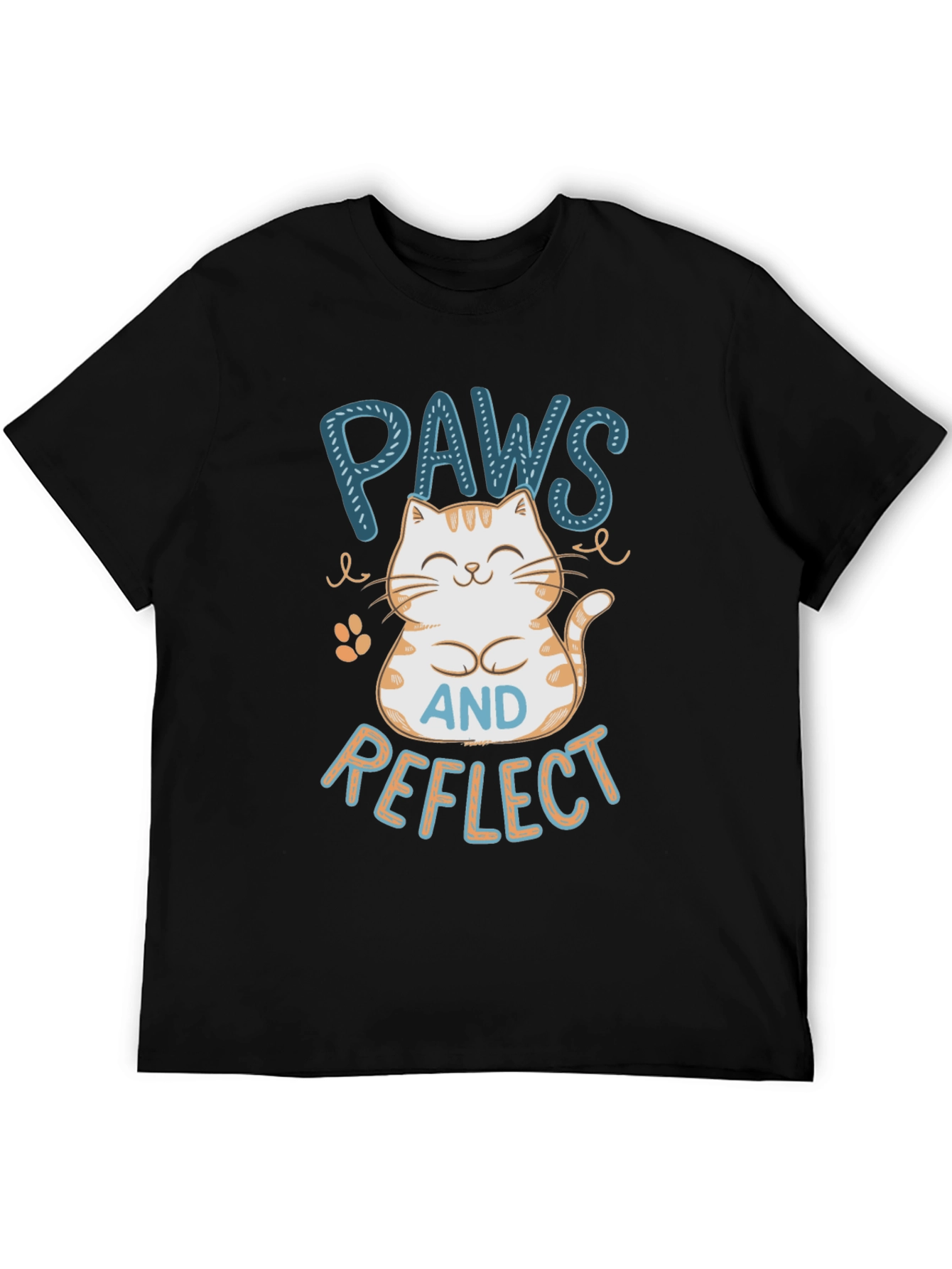 Paws & Reflect Cat Graphic T-Shirt