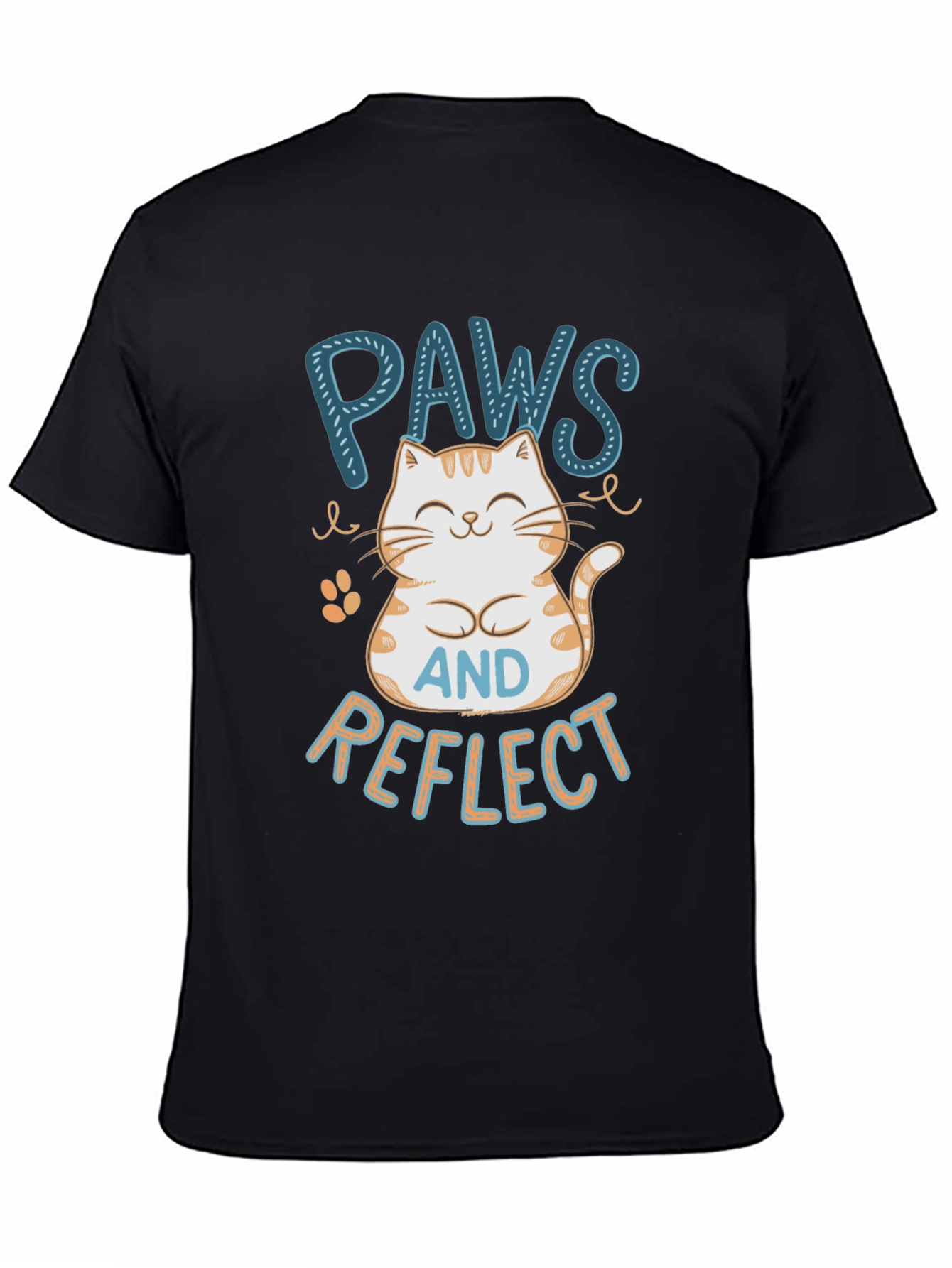 Paws & Reflect Cat Graphic T-Shirt