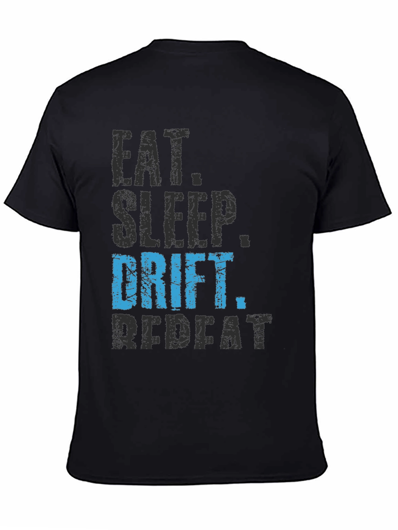 Eat Sleep Drift Repeat Black Graphic Tee