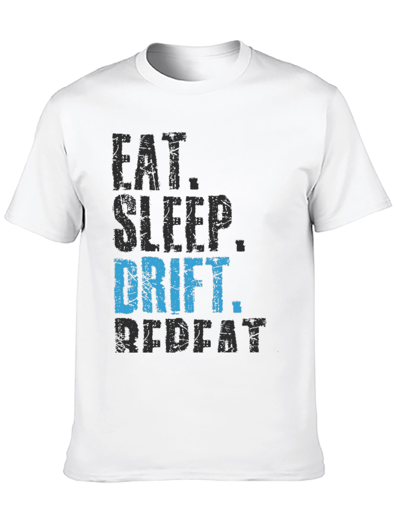 Eat Sleep Drift Repeat Black Graphic Tee