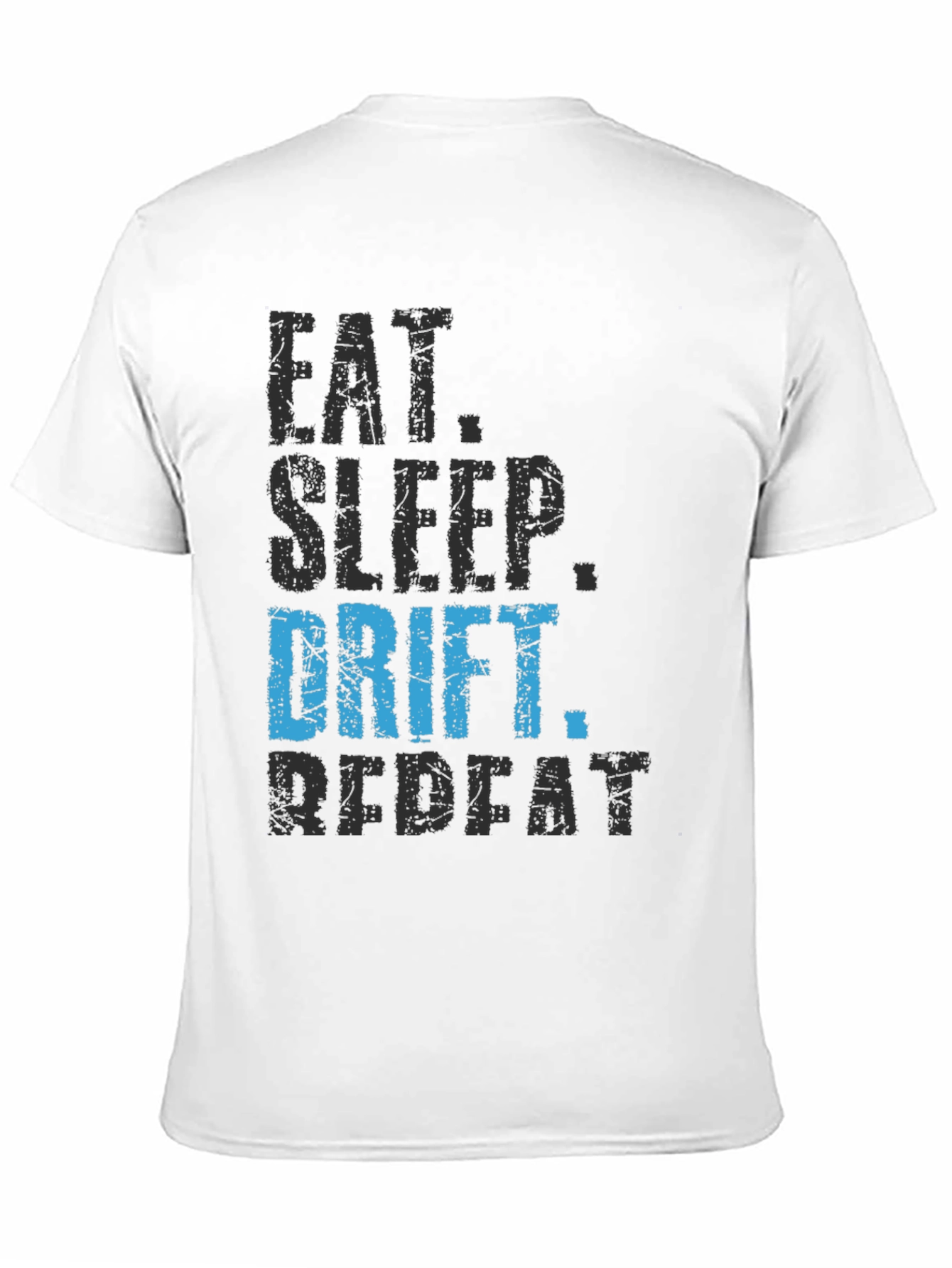 Eat Sleep Drift Repeat Black Graphic Tee