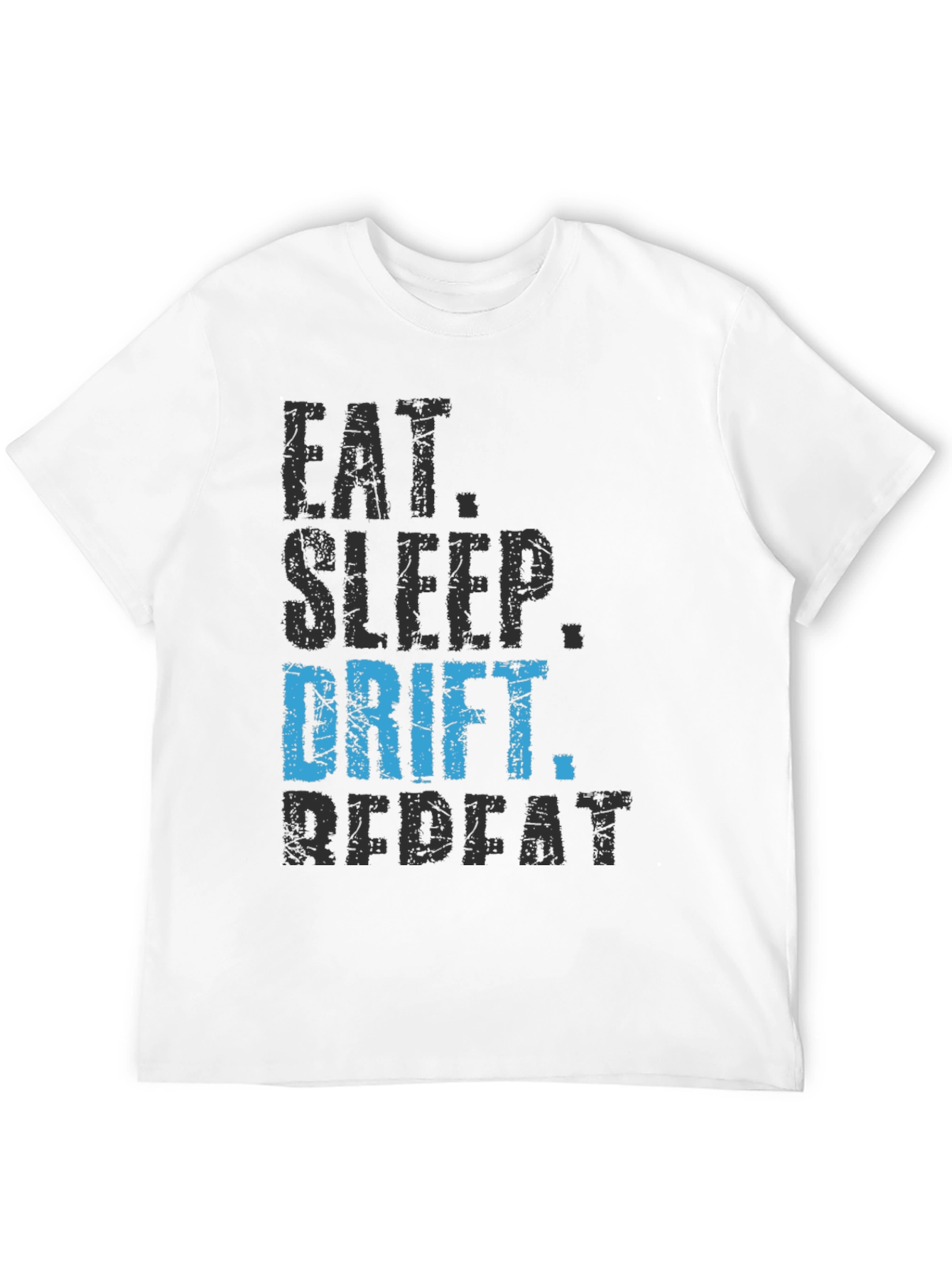 Eat Sleep Drift Repeat Black Graphic Tee