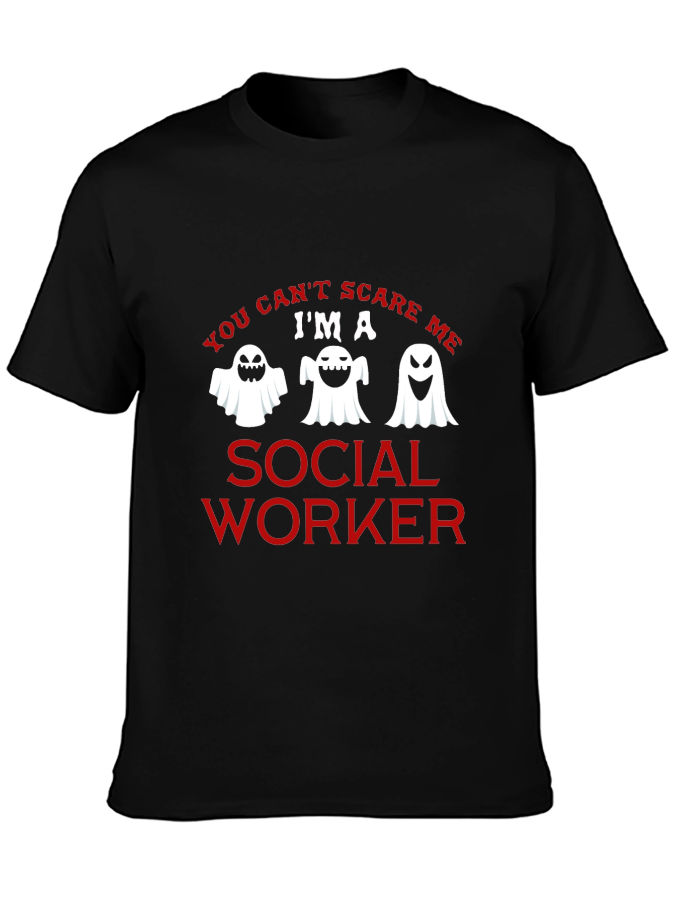 Social Worker Halloween Ghost Graphic T-Shirt